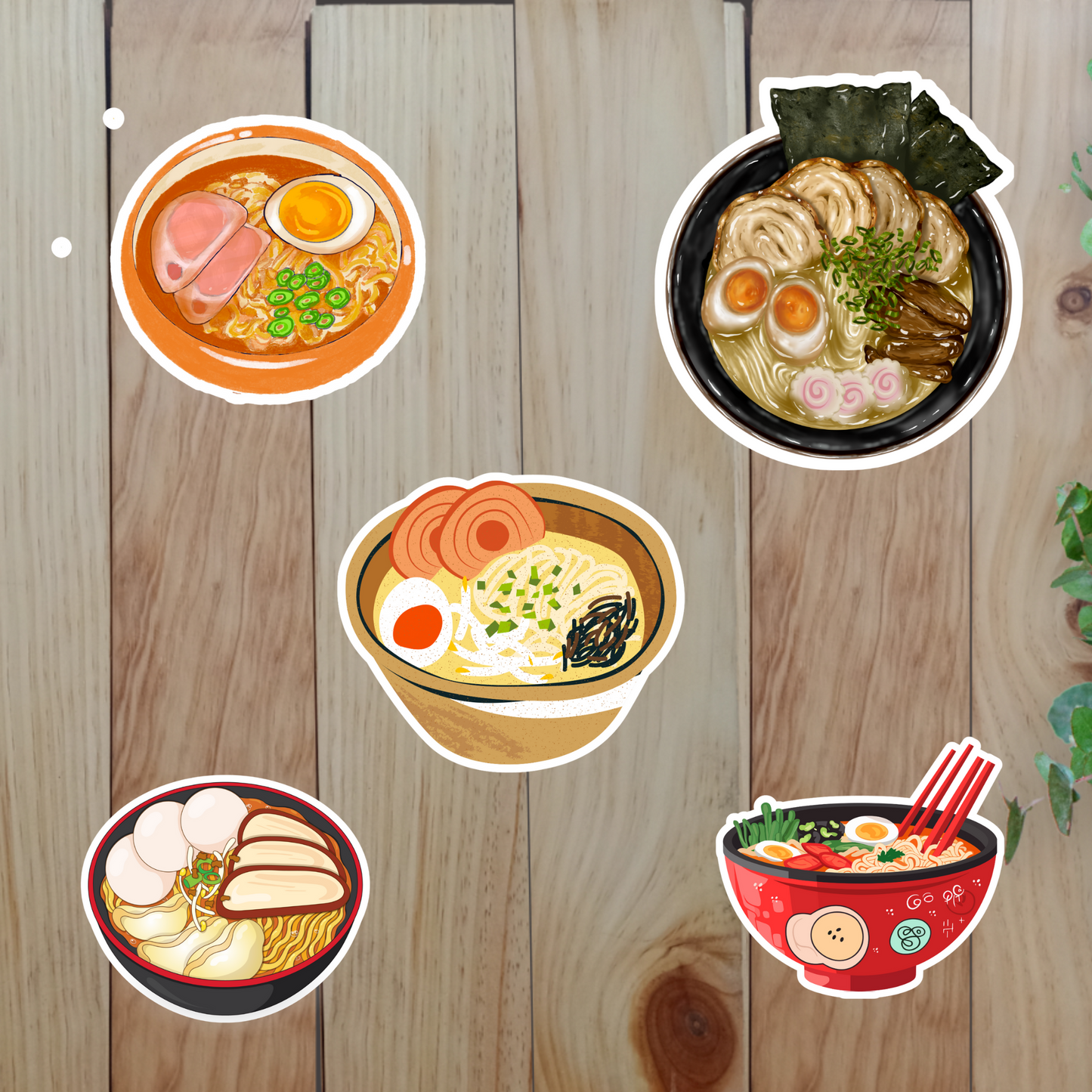 Ramen Stickers (20-Piece) Sunny Sky Studio