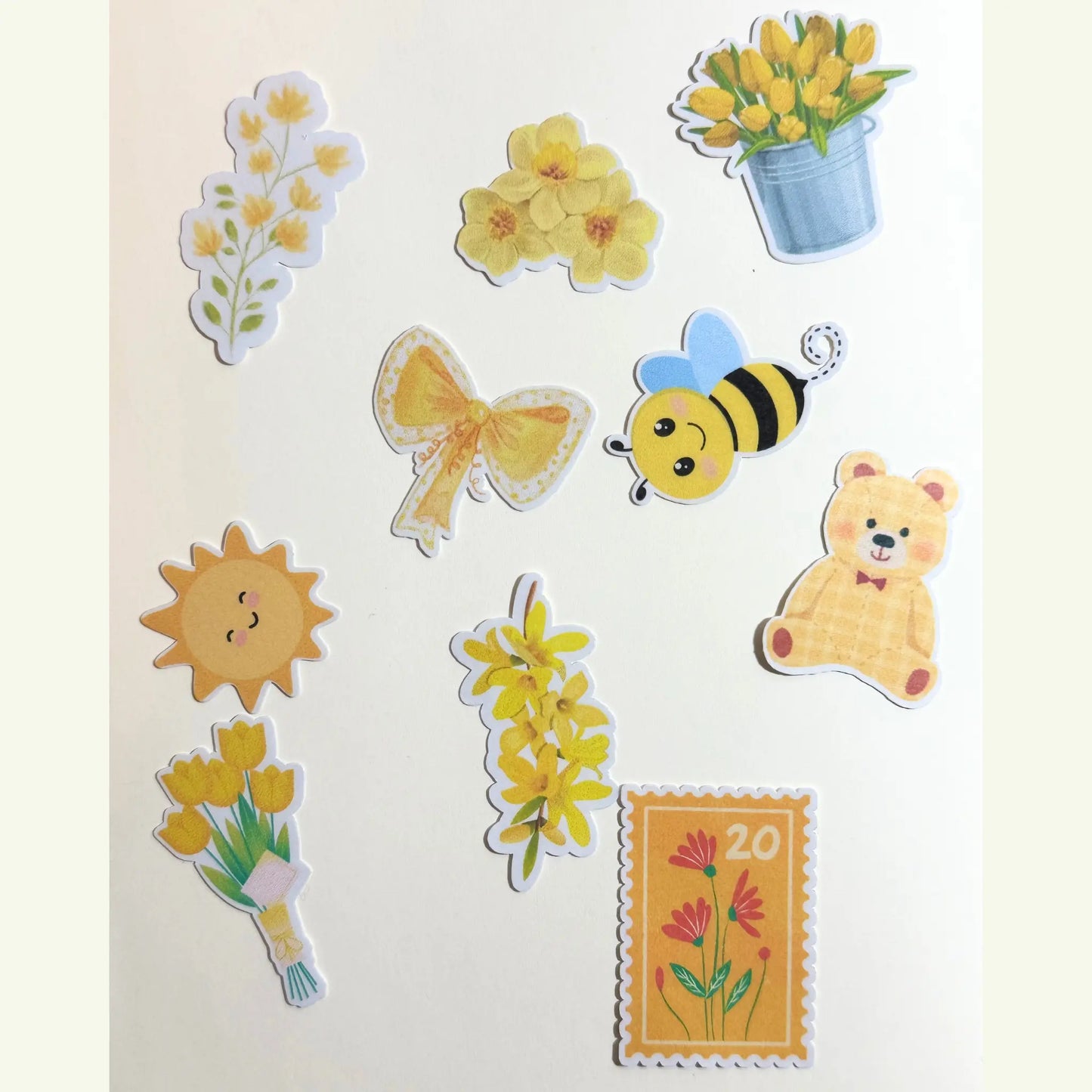 Bright Yellow Stickers (20 pieces) Sunny Sky Studio