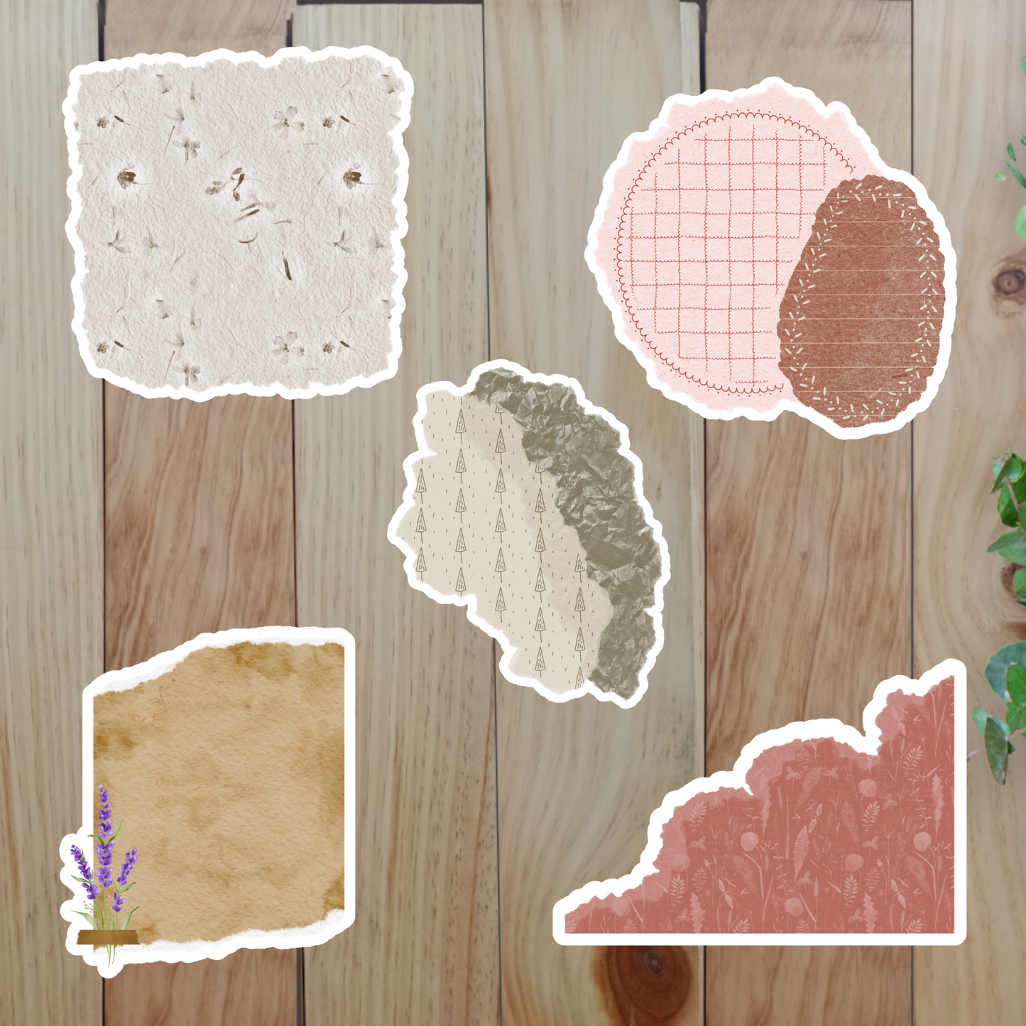 Vintage Paper Stickers (20-Piece) Sunny Sky Studio