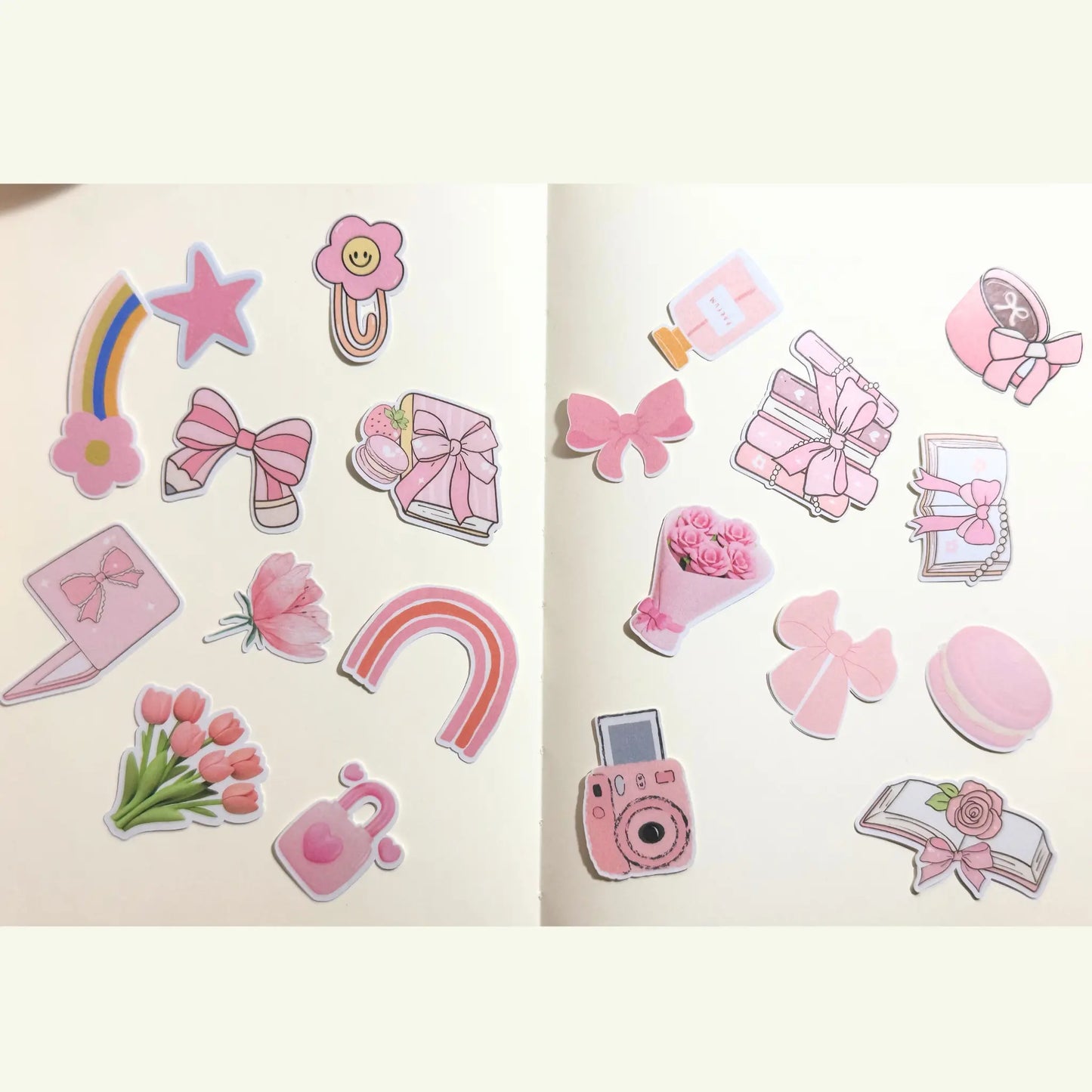 Pastel Pink Aesthetic Stickers (20 pieces) Sunny Sky Studio