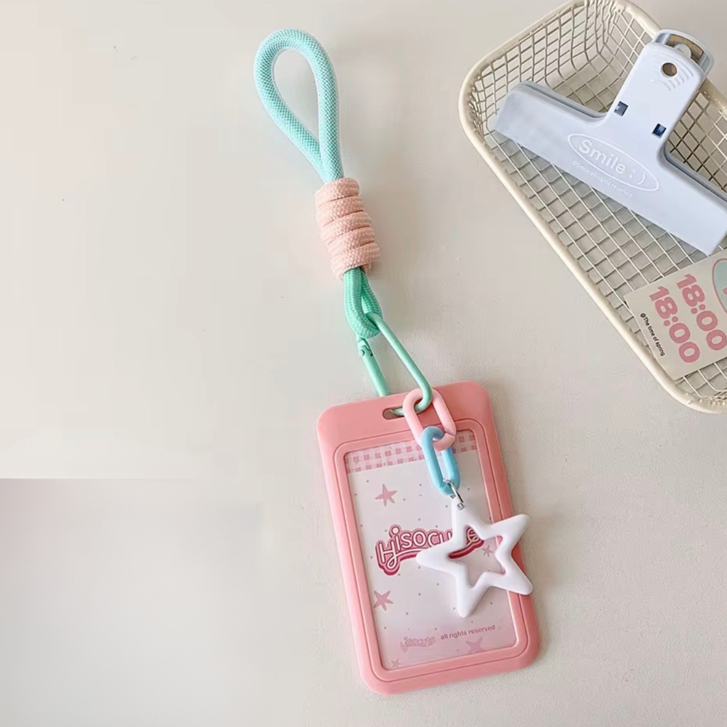 Pastel Photo Holder Keychain – 3" Photocard - Pink