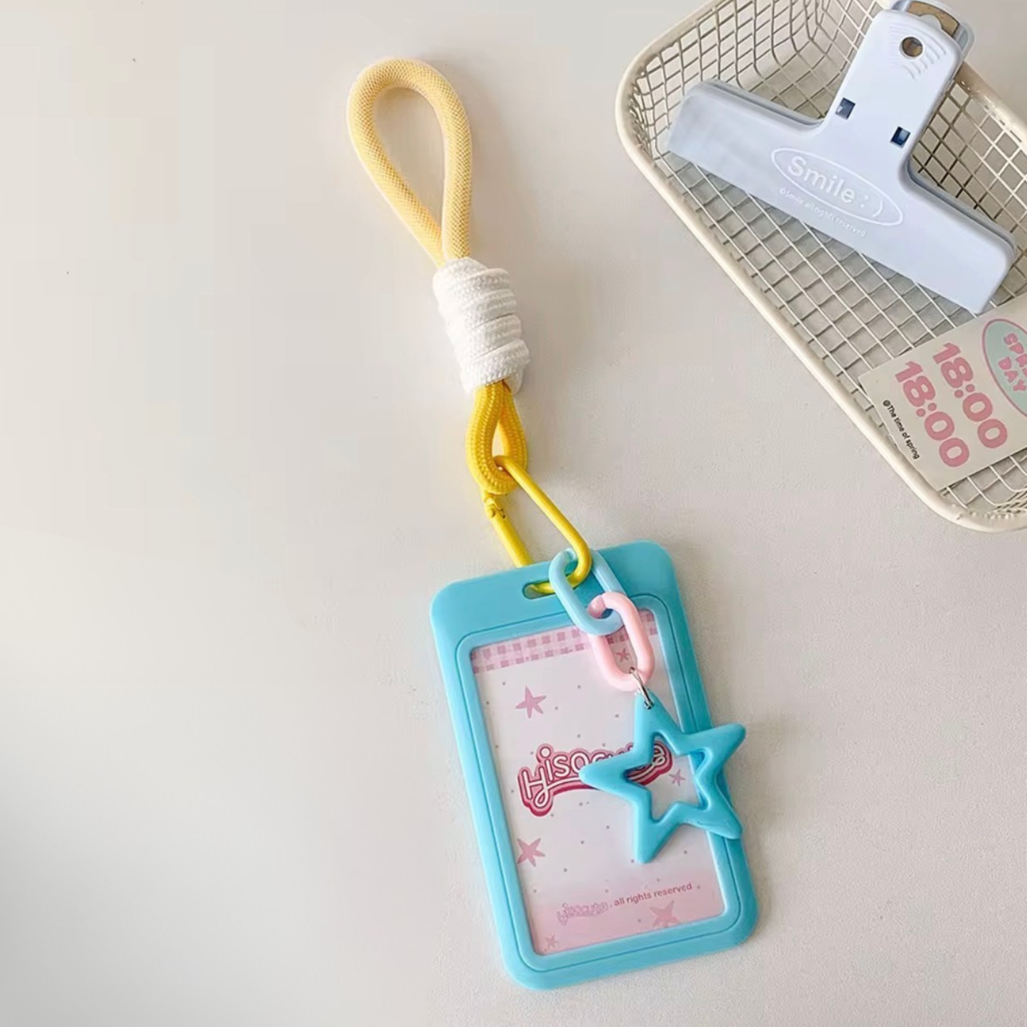 Pastel Photo Holder Keychain – 3" Photocard -Blue