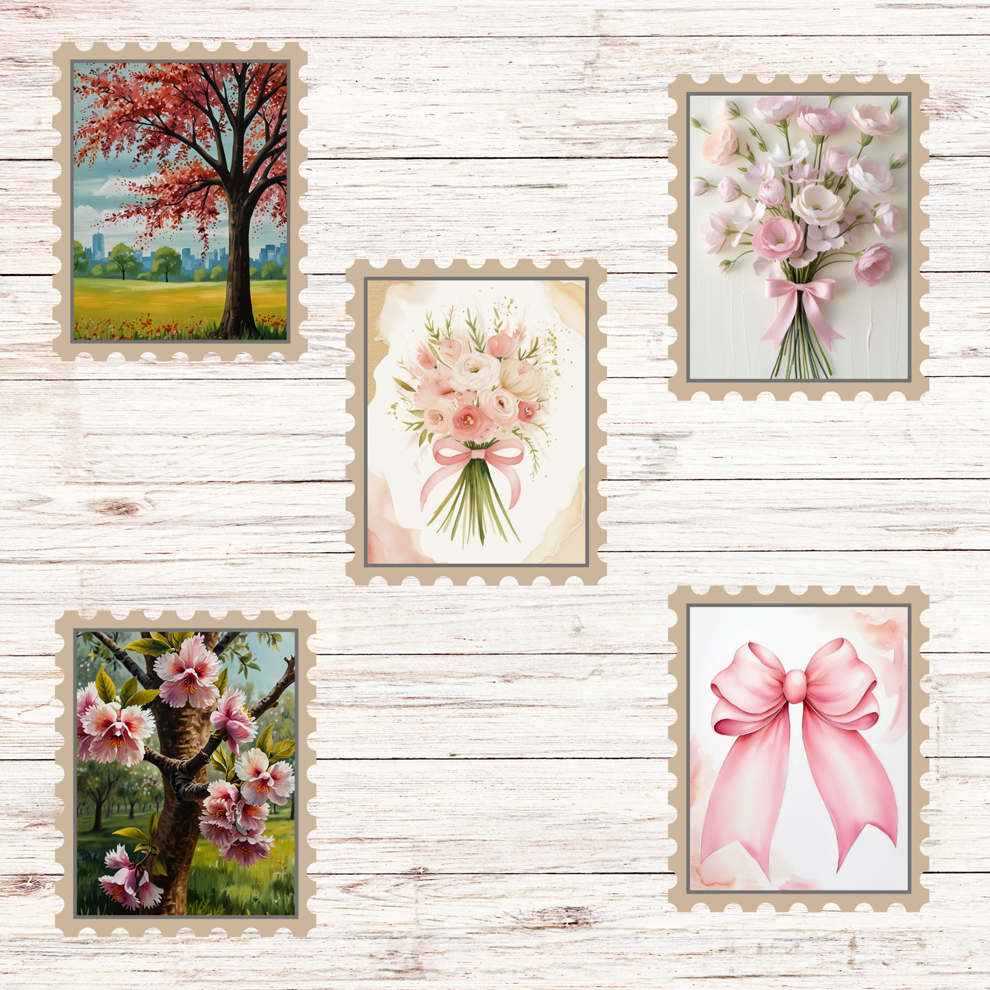 Random Stamp Sticker Pack (50-Piece) Sunny Sky Studio