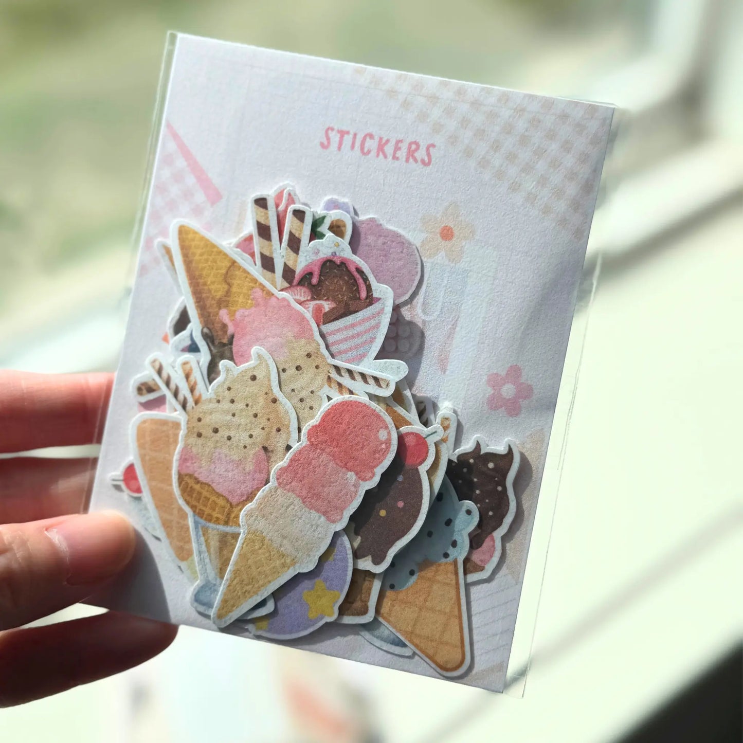 Kawaii Ice Cream Stickers (20 pieces) Sunny Sky Studio