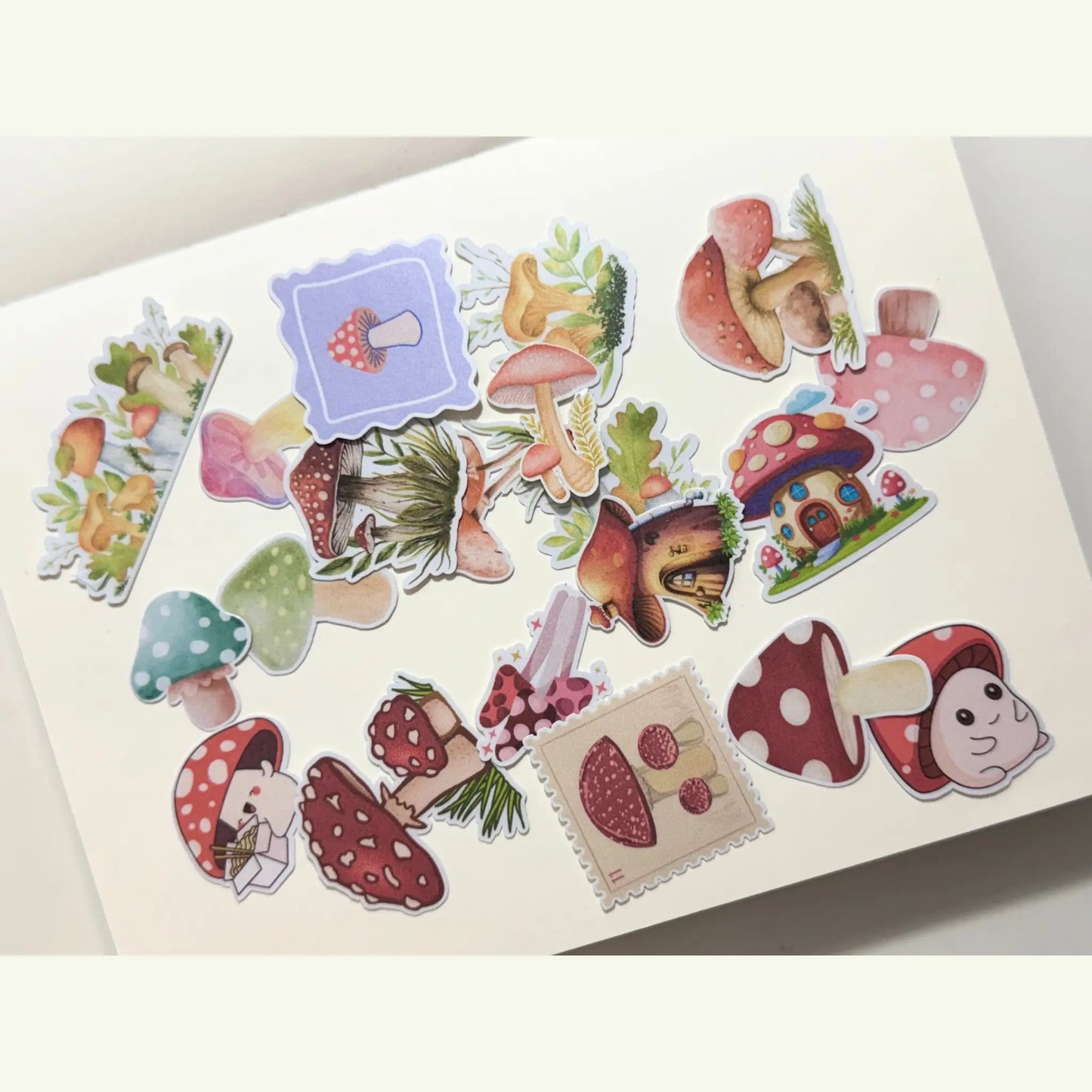 Cute & Whimsical Mushroom Stickers (20 pieces) - Sunny Sky Studio Sunny Sky Studio Stickers