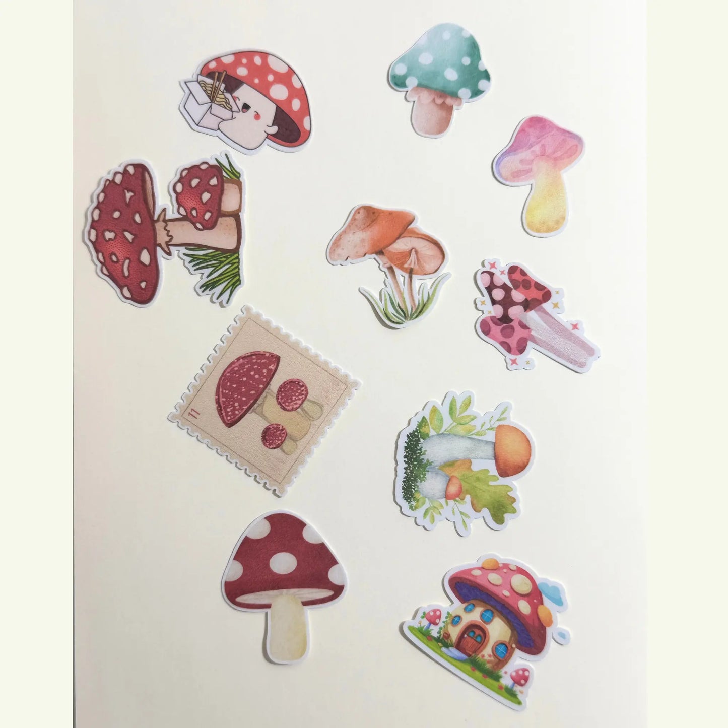 Cute & Whimsical Mushroom Stickers (20 pieces) - Sunny Sky Studio Sunny Sky Studio Stickers