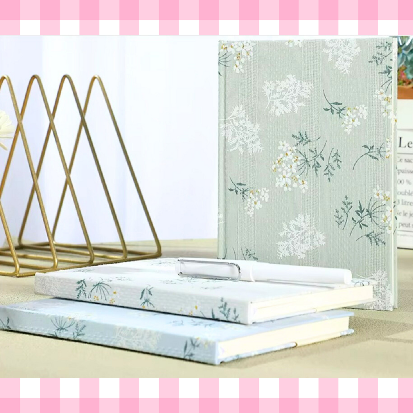 Cute Floral Fabric Hardcover Notebook – A5 Lined Journal for School, Office & Gifts Sunny Sky Studio