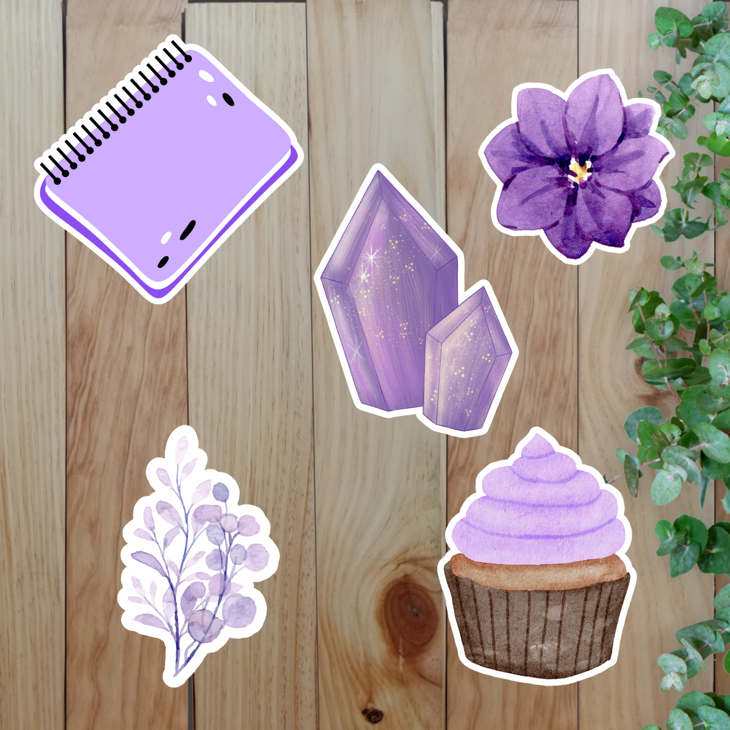 Purple Sticker (20-Piece) Sunny Sky Studio