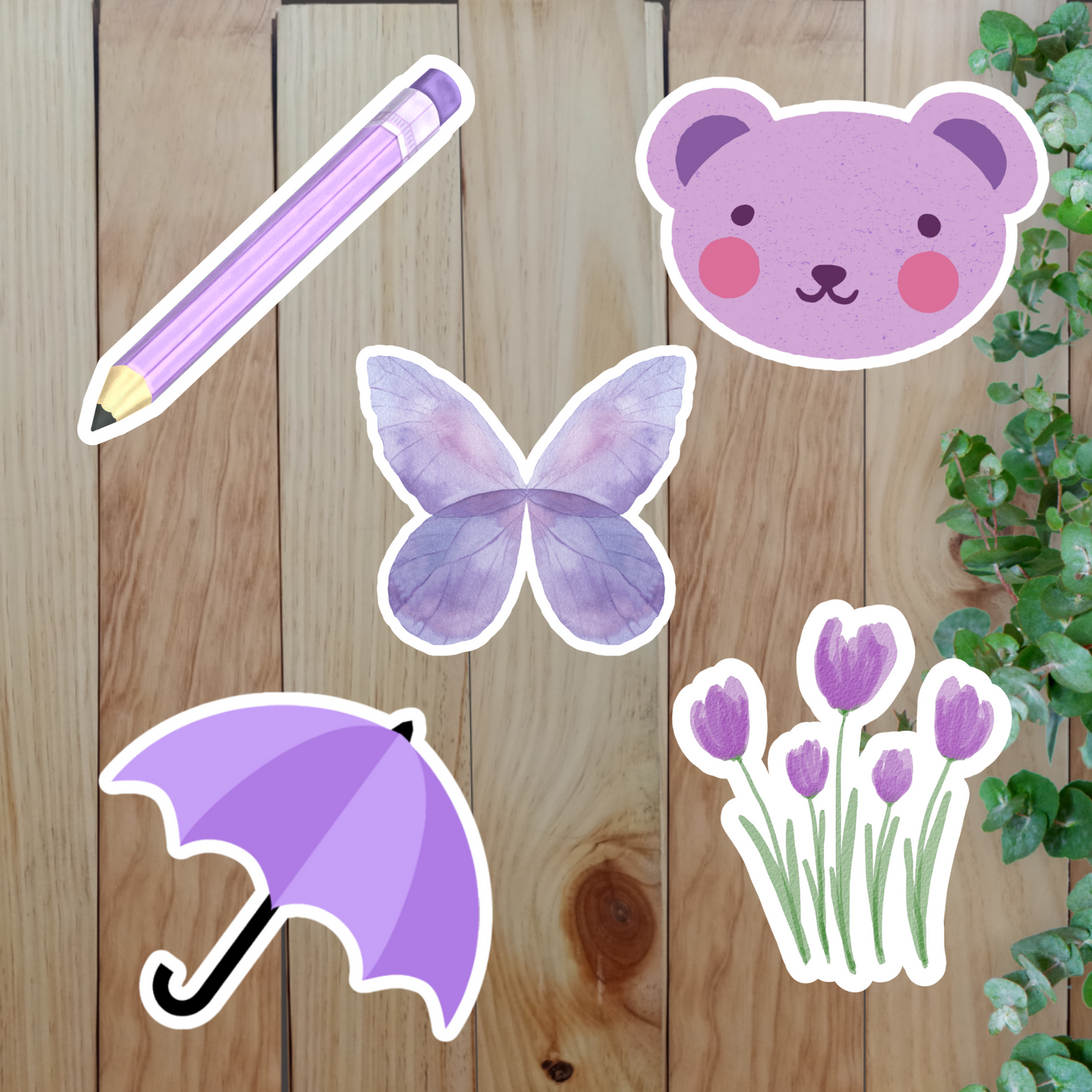 Purple Sticker (20-Piece) Sunny Sky Studio