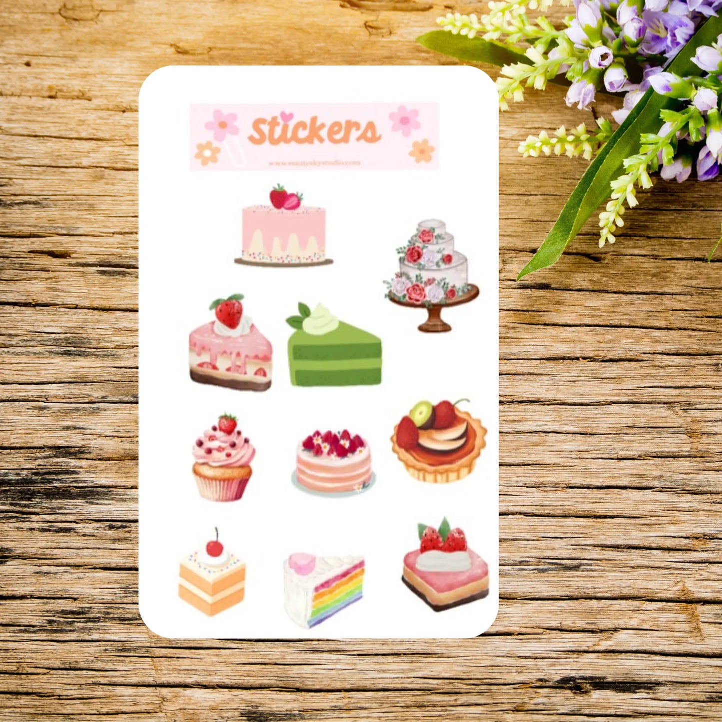 Cakes Sticker Sheet Sunny Sky Studio