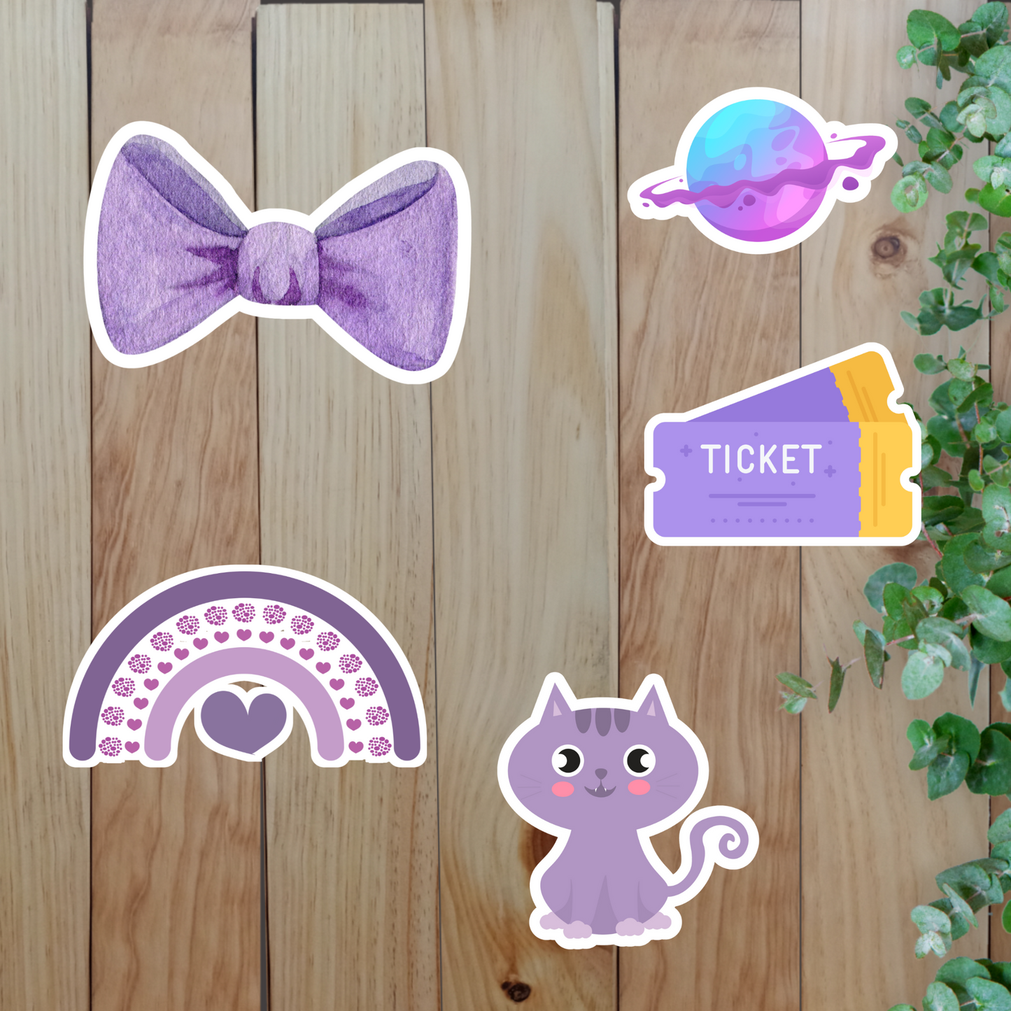 Purple Sticker (20-Piece) Sunny Sky Studio