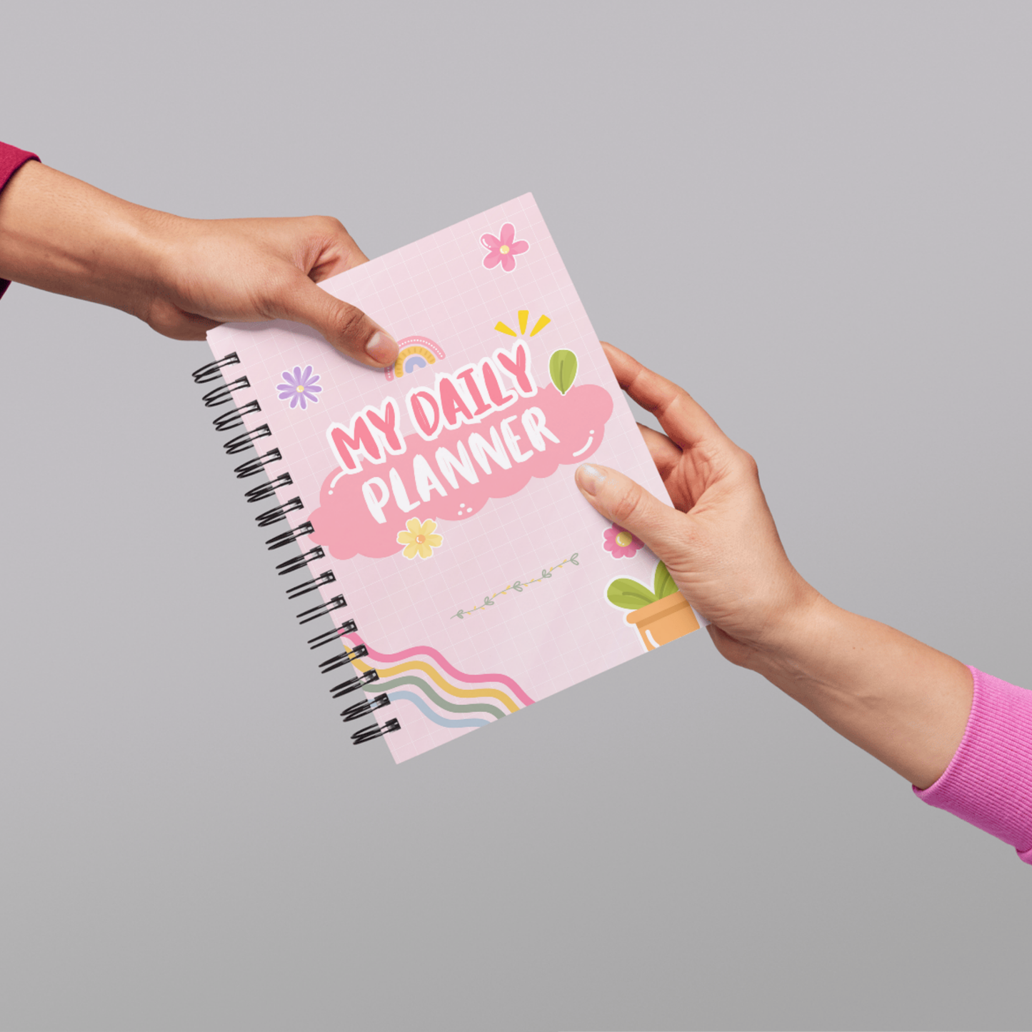 Custom A5 Handmade Planner Notebook β Beautiful Layout with 60 Pages Sunny Sky Studio
