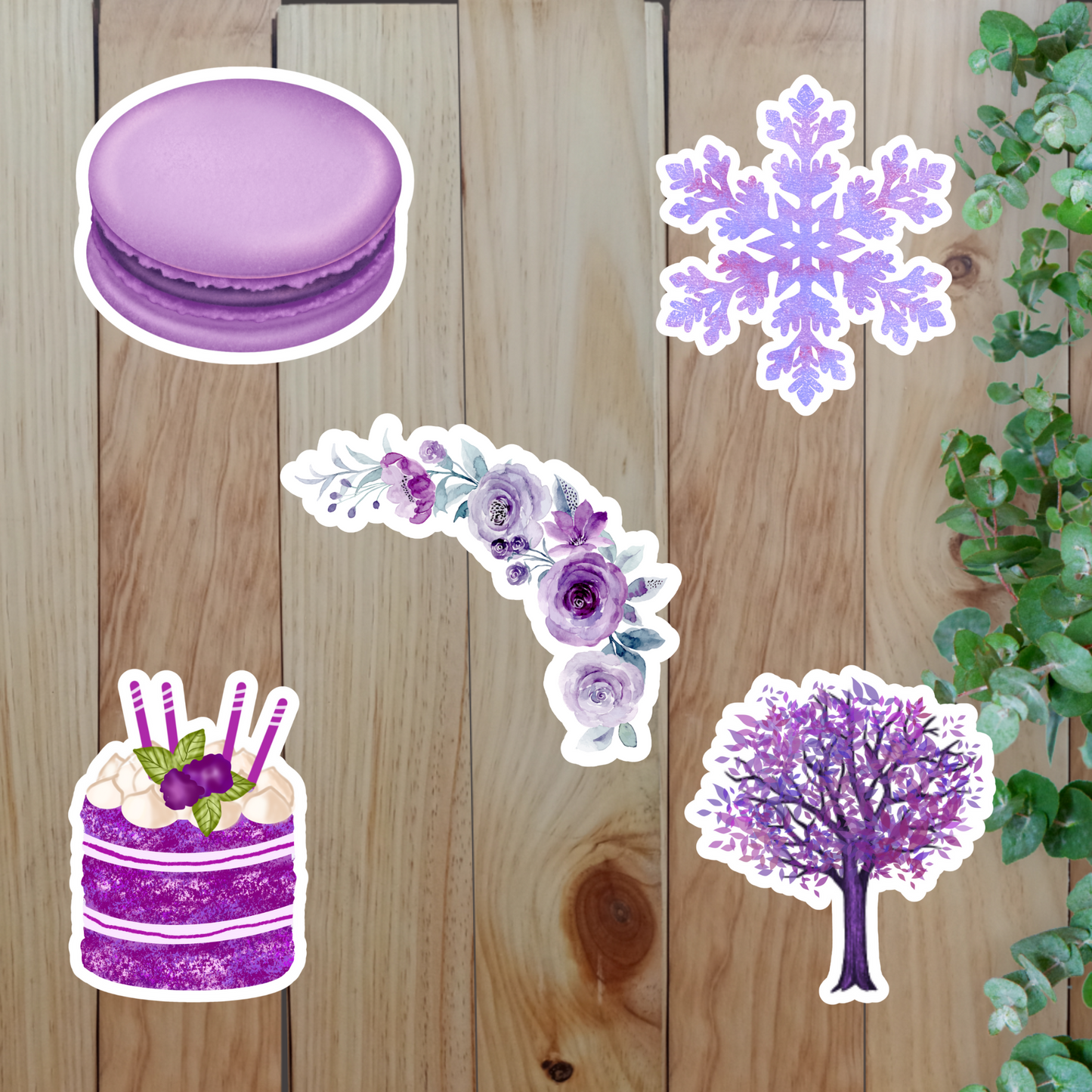 Purple Sticker (20-Piece) Sunny Sky Studio