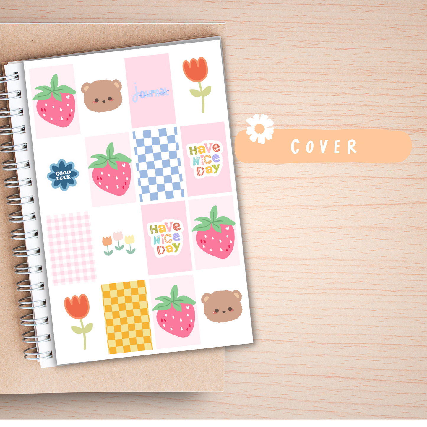 Custom A5 Handmade Planner Notebook β Beautiful Layout with 60 Pages Sunny Sky Studio