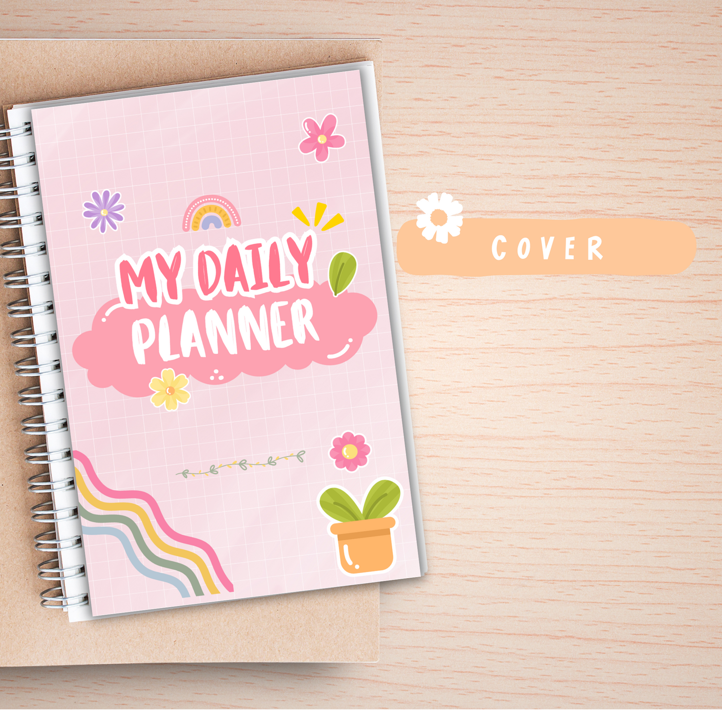 Custom A5 Handmade Planner Notebook β Beautiful Layout with 60 Pages Sunny Sky Studio