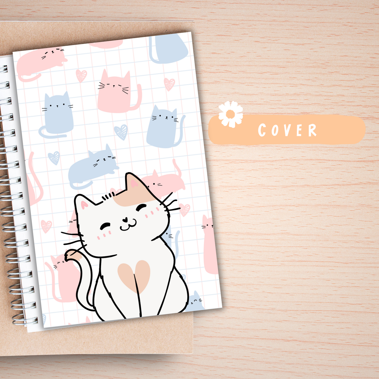Custom A5 Handmade Planner Notebook β Beautiful Layout with 60 Pages Sunny Sky Studio