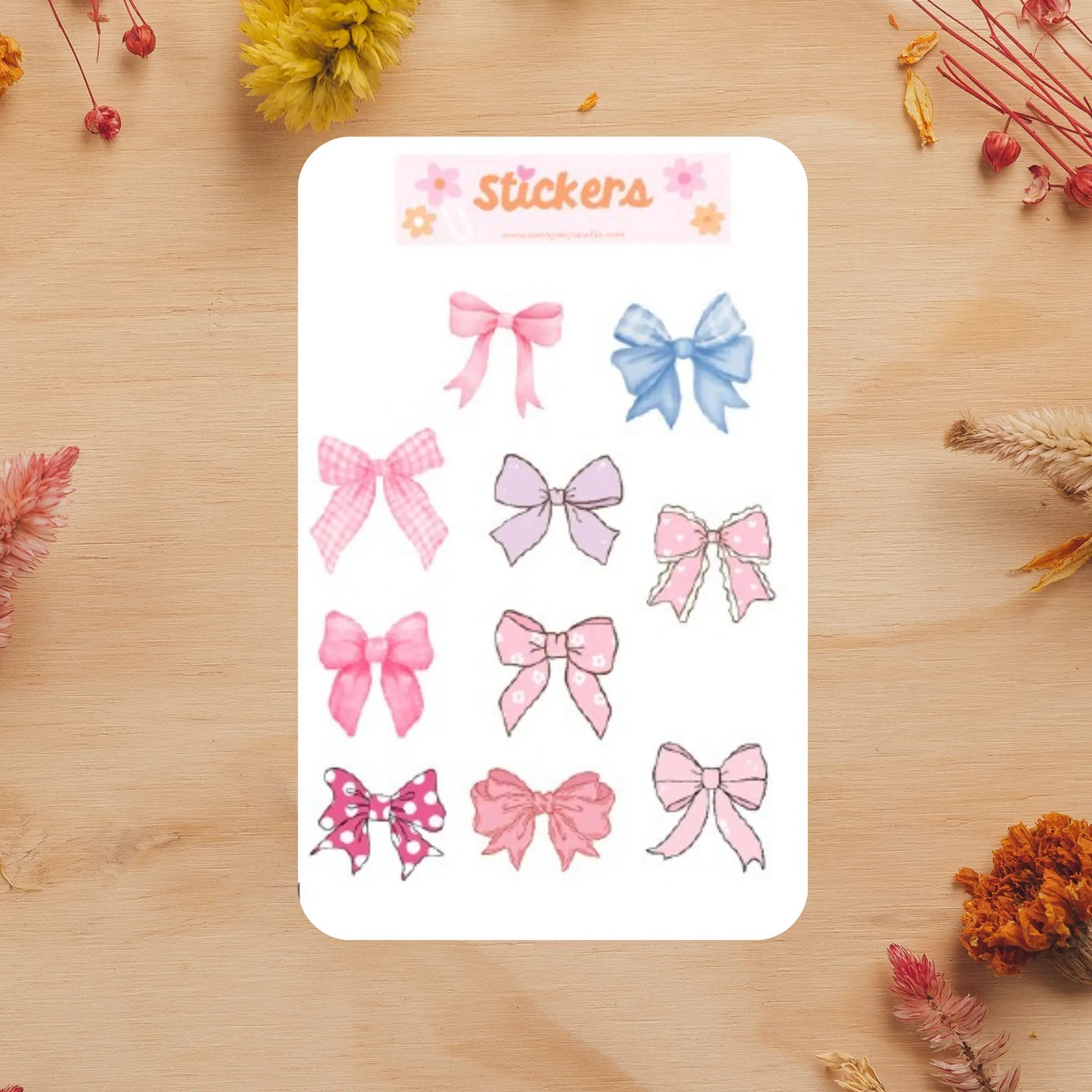 Bows Sticker Sheet Sunny Sky Studio