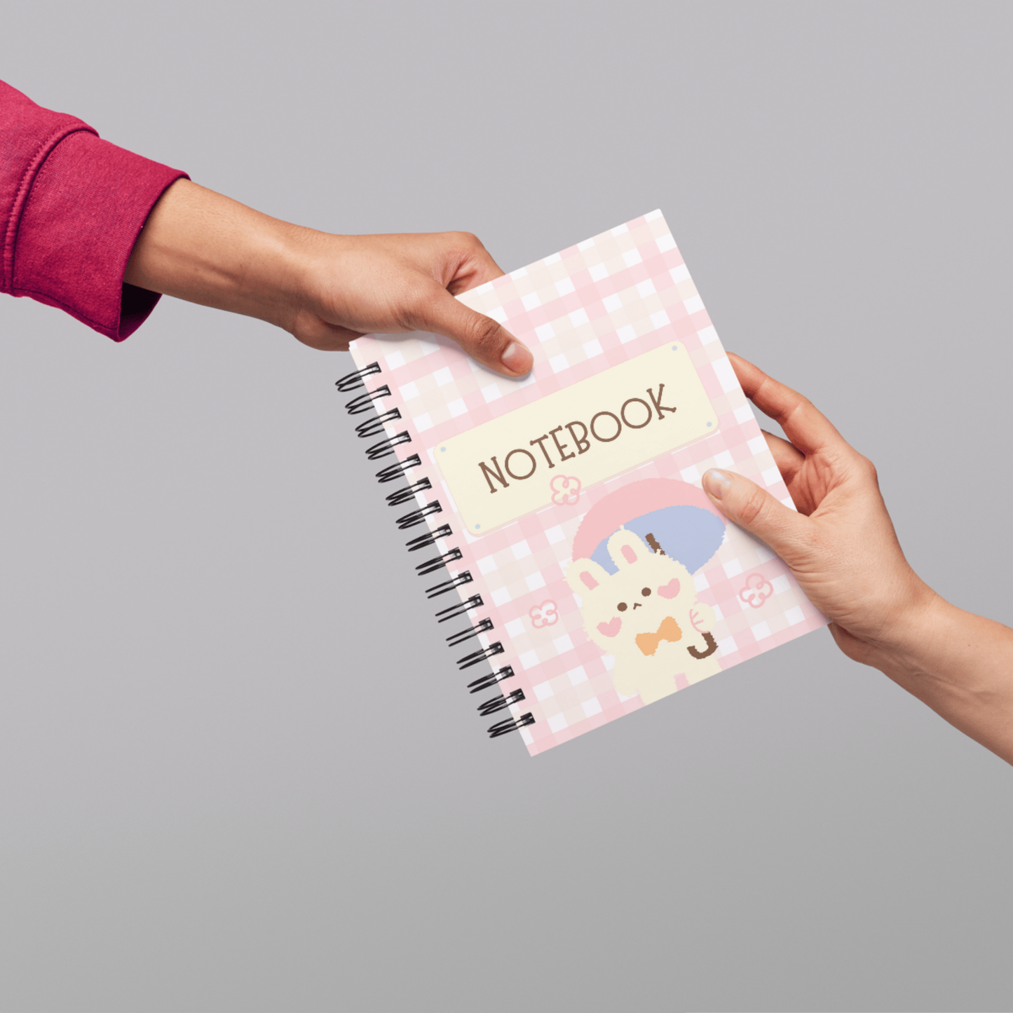 Cute A5 Notebook – 60 Pages + 2 Bonus Sticker Sheets – 5 Cover Designs Sunny Sky Studio