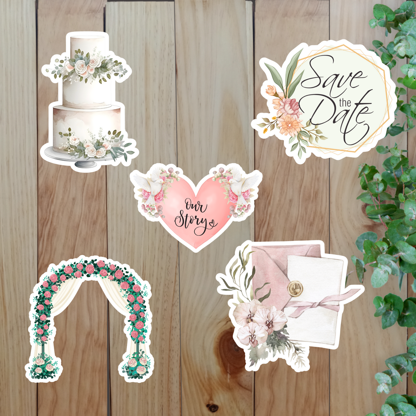 Wedding Sticker (20-Piece) Sunny Sky Studio