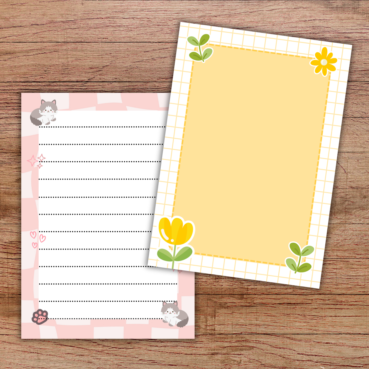 Cute A5 Notebook – 60 Pages + 2 Bonus Sticker Sheets – 5 Cover Designs Sunny Sky Studio