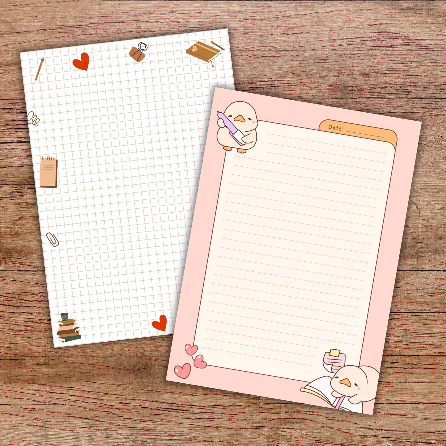 Cute A5 Notebook – 60 Pages + 2 Bonus Sticker Sheets – 5 Cover Designs Sunny Sky Studio