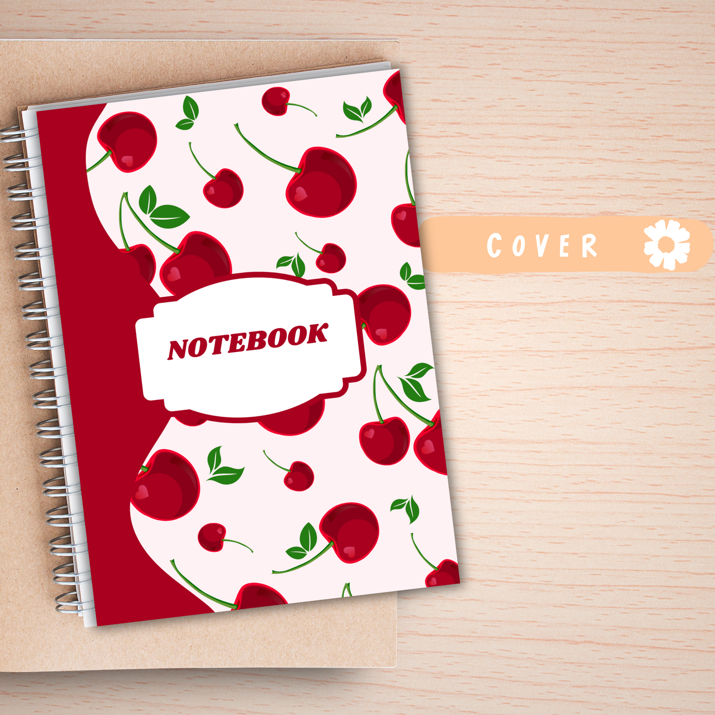 Cute A5 Notebook – 60 Pages + 2 Bonus Sticker Sheets – 5 Cover Designs Sunny Sky Studio