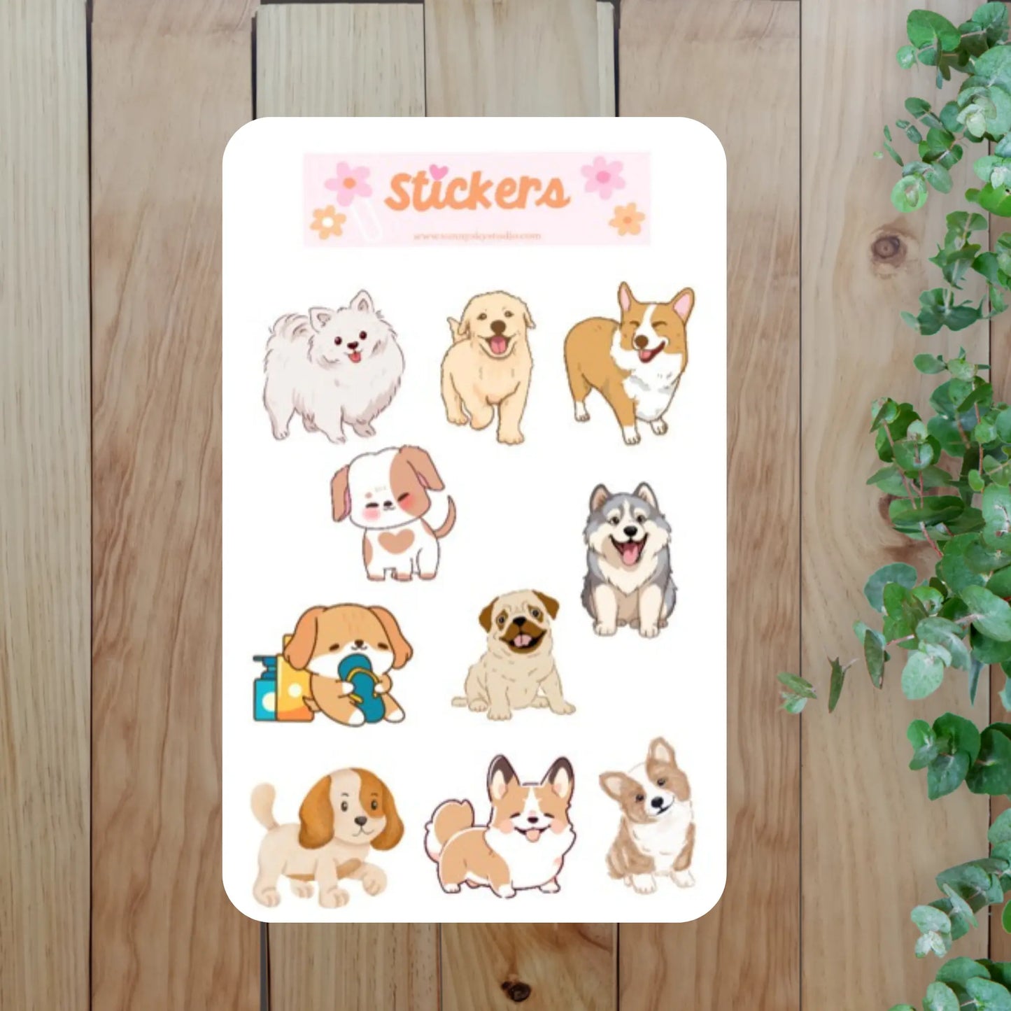 Dogs Sticker Sheet Sunny Sky Studio