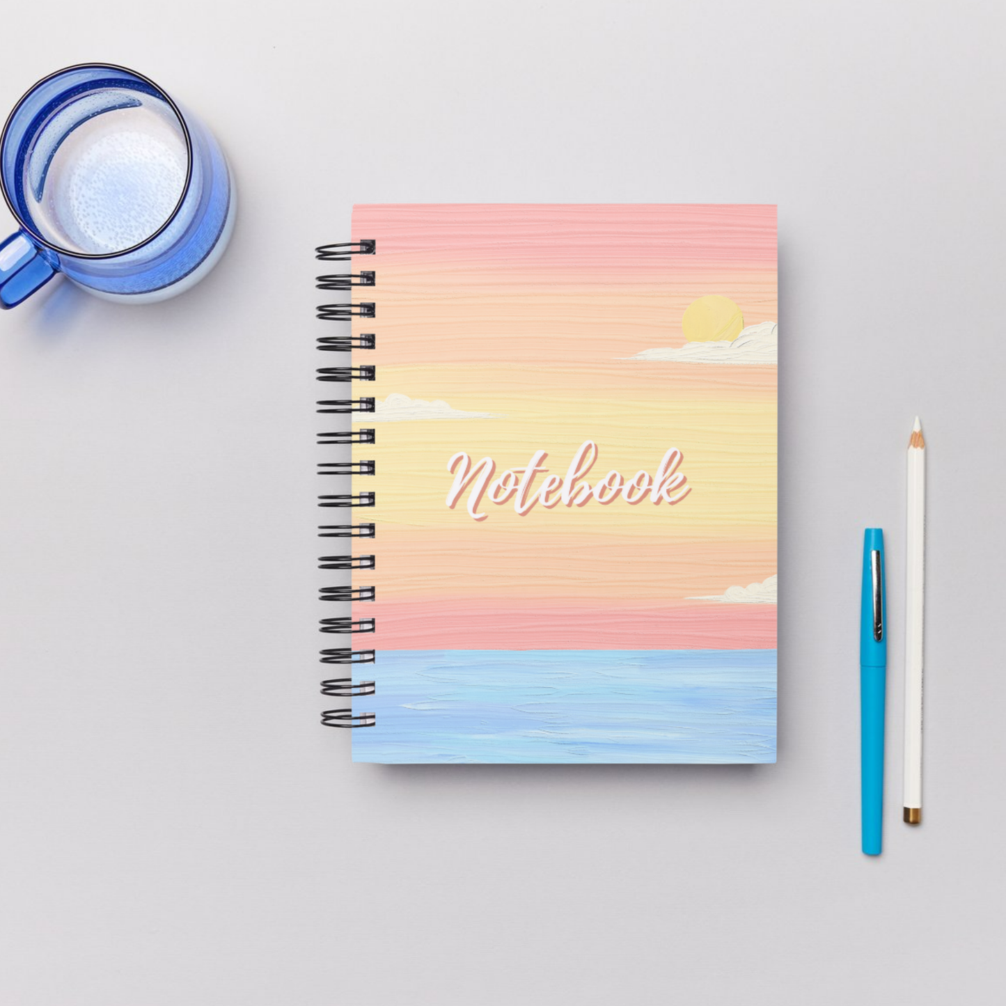 Student Schedule Notebook Planner A5– 60 Pages + 2 Bonus Sticker Sheets Sunny Sky Studio