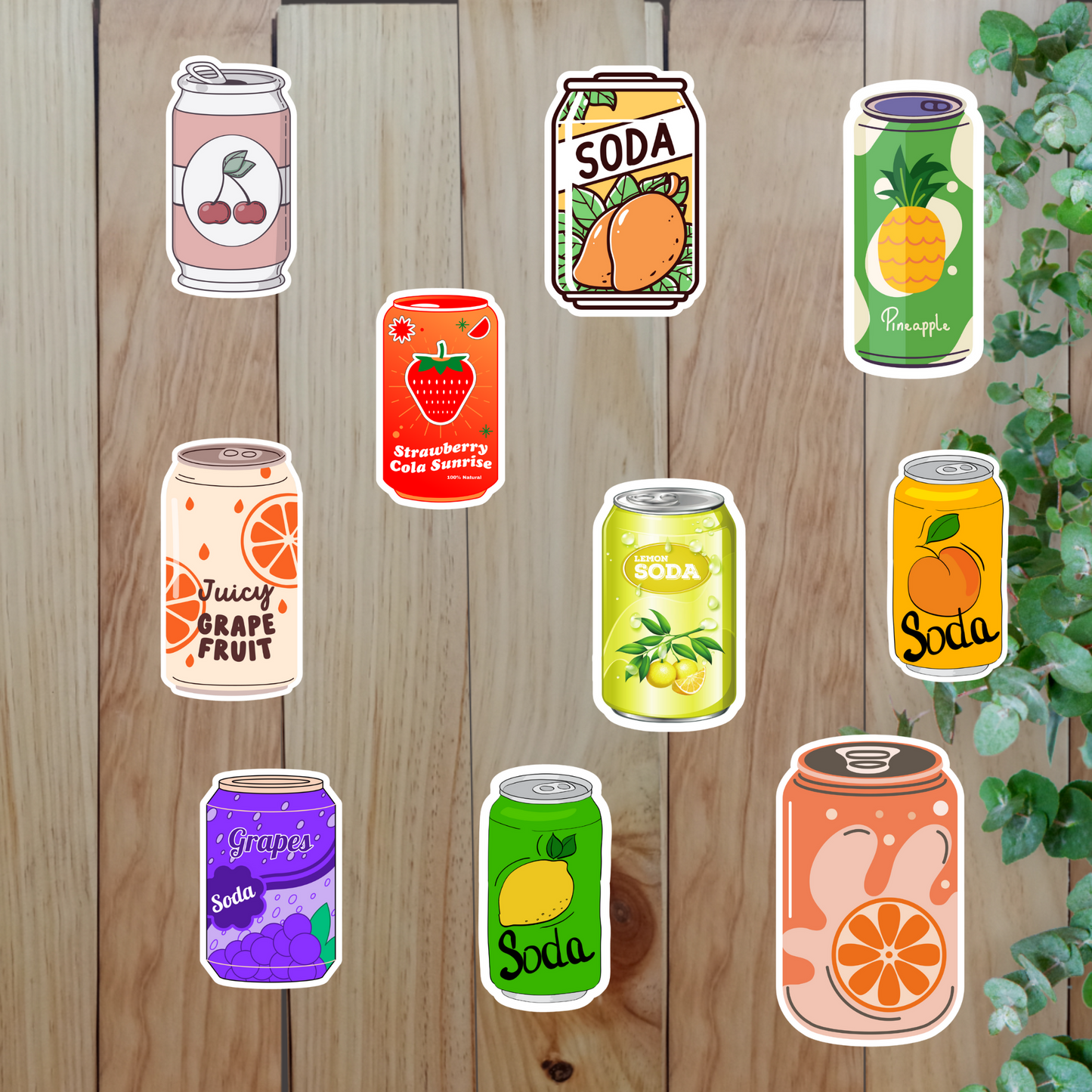 Soda Can Stickers (20 pieces) Sunny Sky Studio