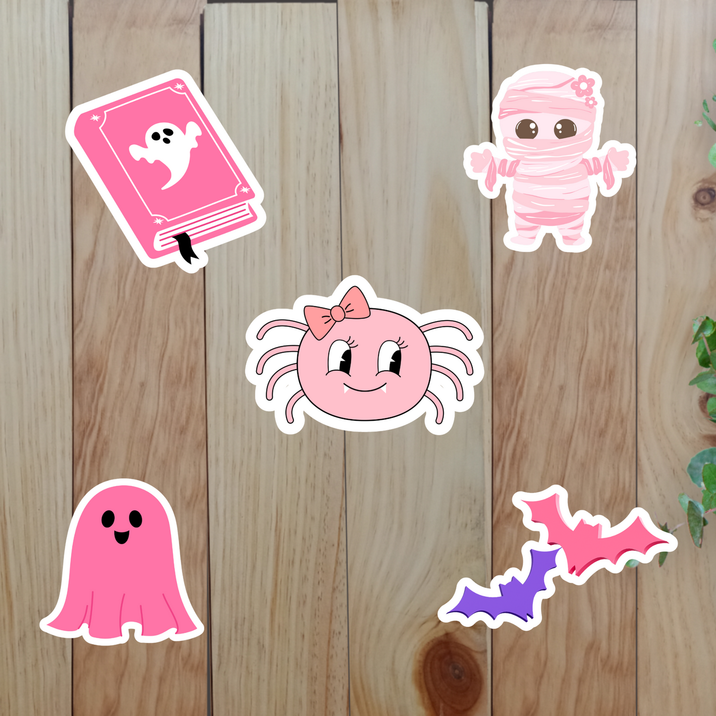 Pink Halloween Stickers (20-Piece) Sunny Sky Studio