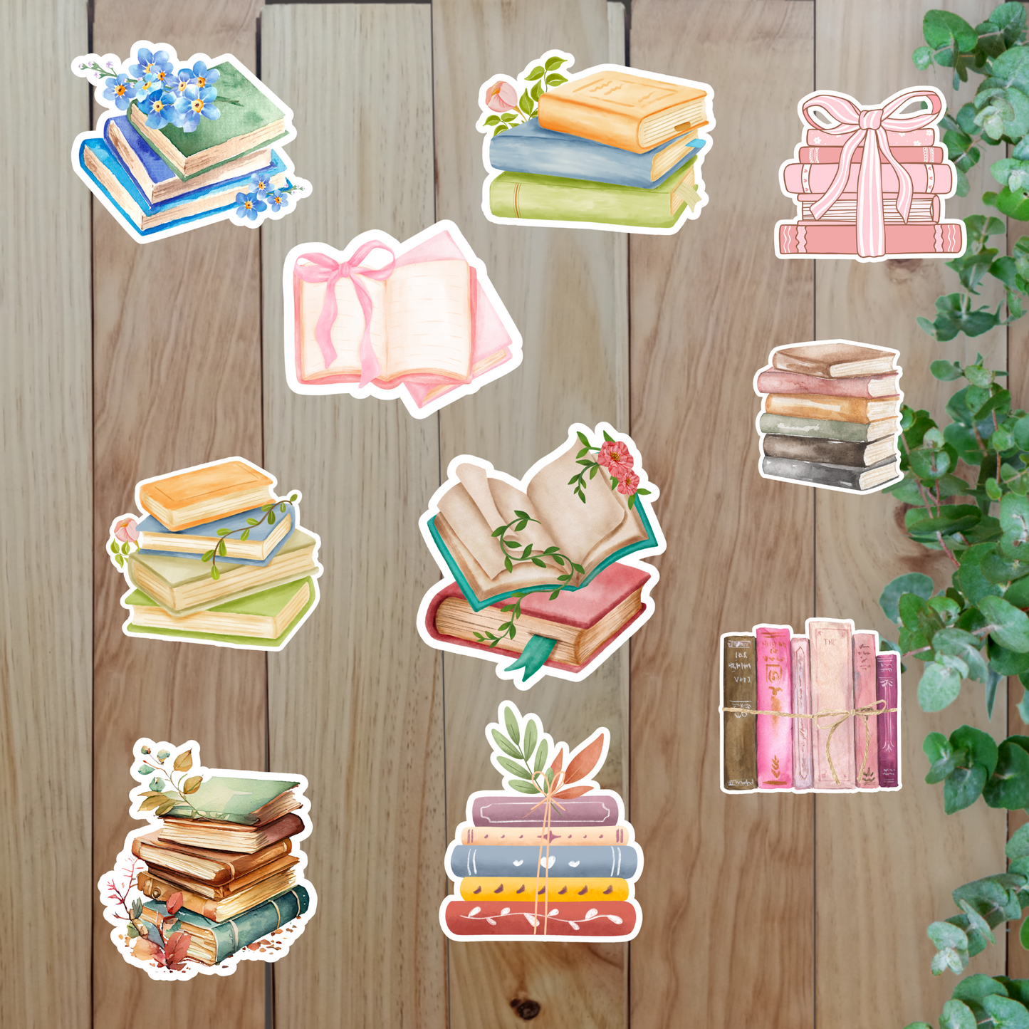Book Stickers (20-Piece) Sunny Sky Studio