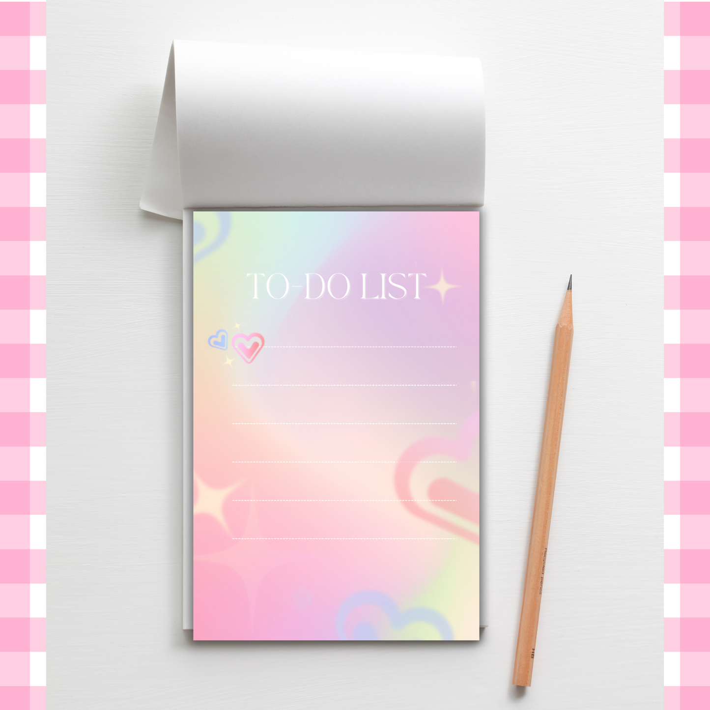 Blush Rainbow List | Compact 4x6 in Notepad with 50 Pages Sunny Sky Studio