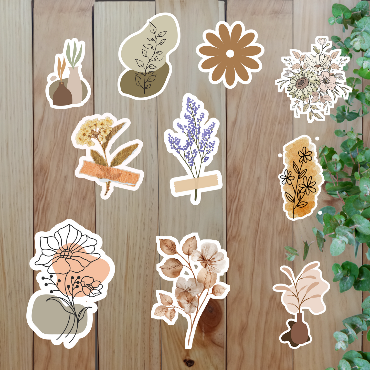 Minimalist Aesthetic Stickers (20 Pieces) Sunny Sky Studio