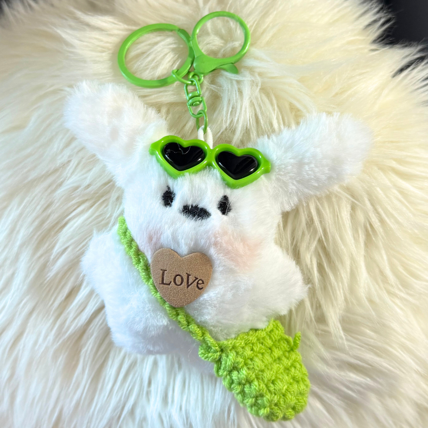 Kawaii Plush Keychain - BEAR LOVE Sunny Sky Studio