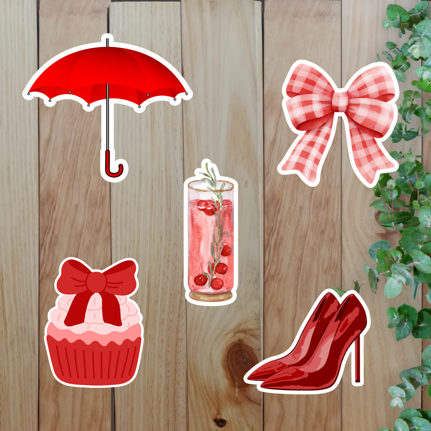 Red Vibes Sticker Sunny Sky Studio