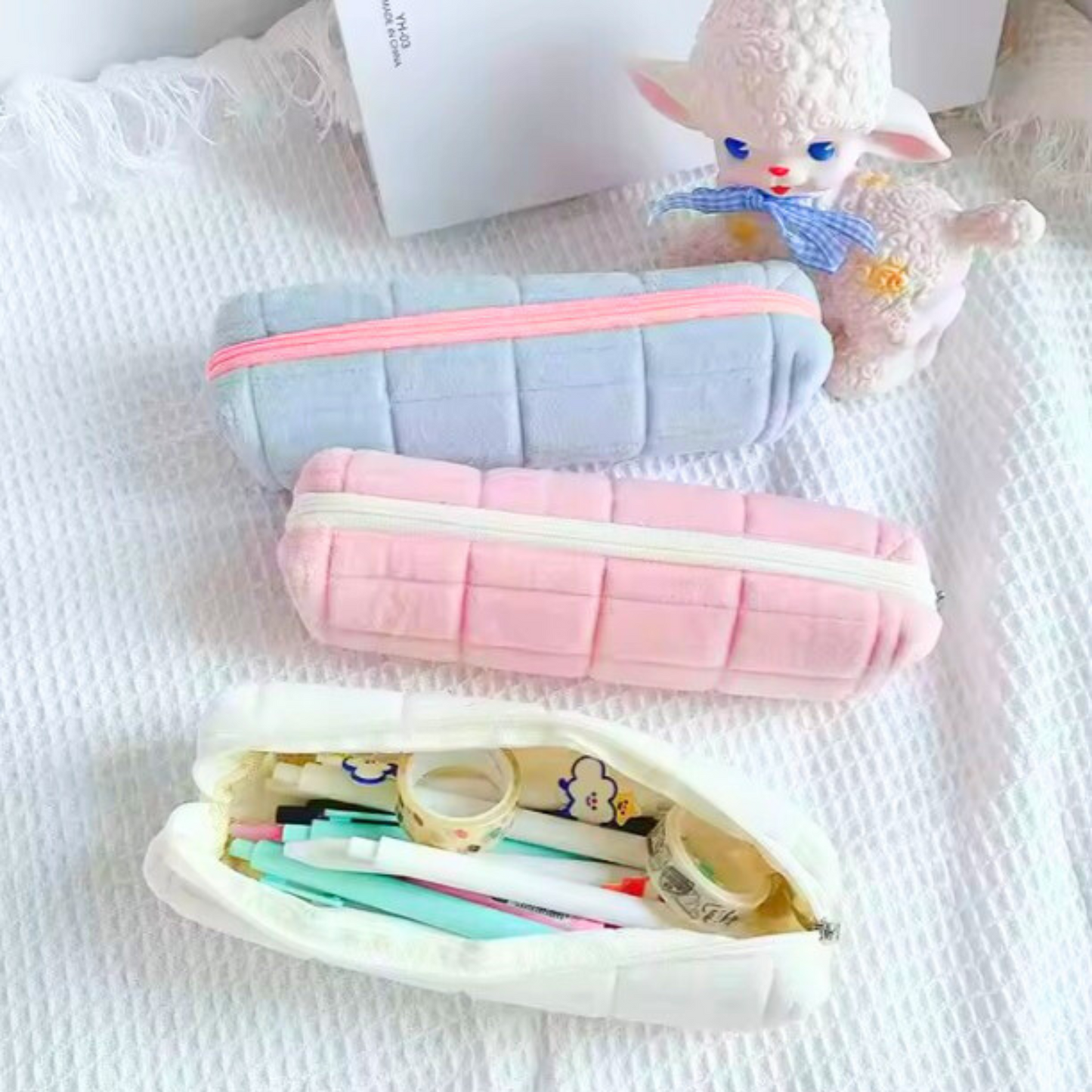 Luxury Fabric Pen Holder – Zipper Pencil Case Sunny Sky Studio