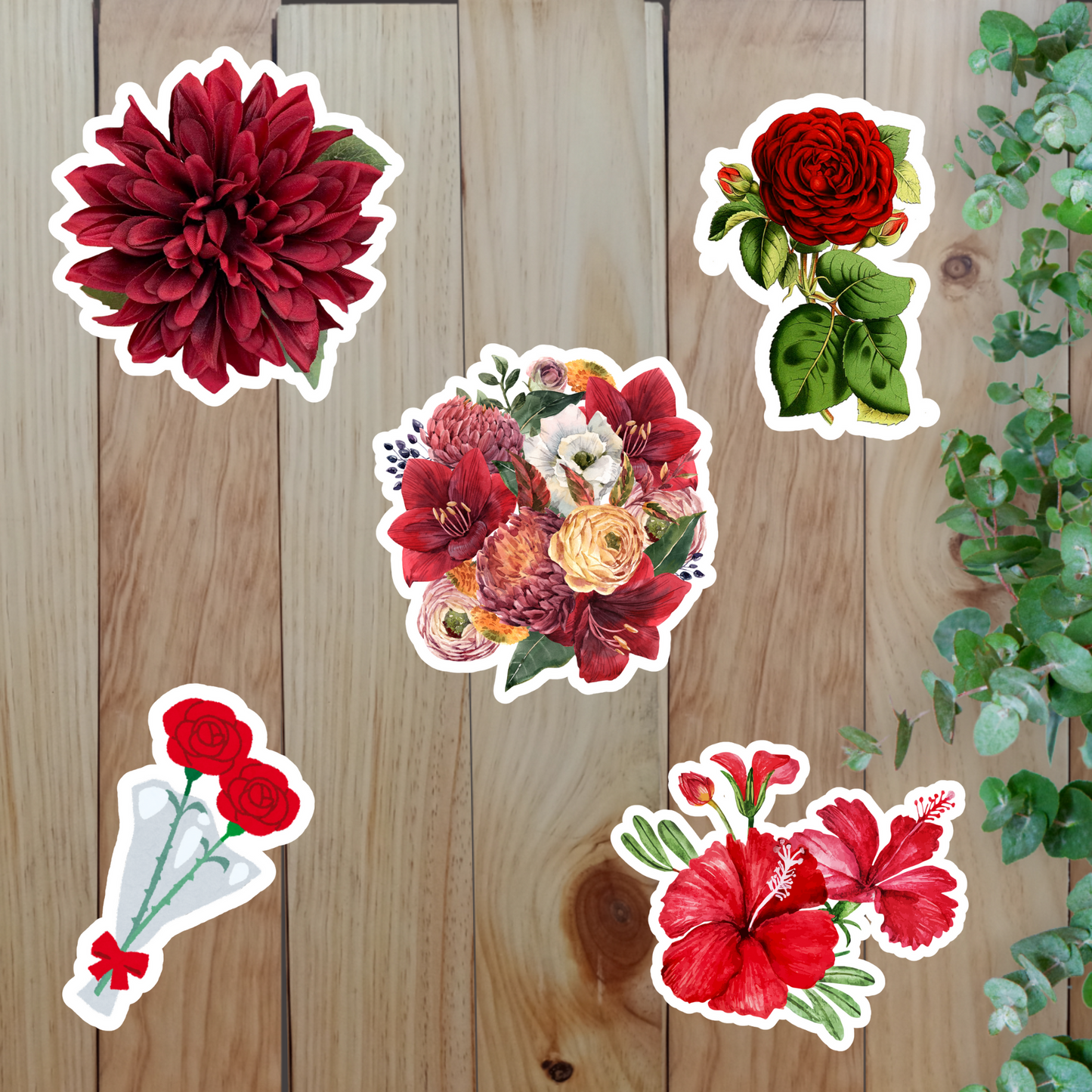 Red Vibes Sticker Sunny Sky Studio