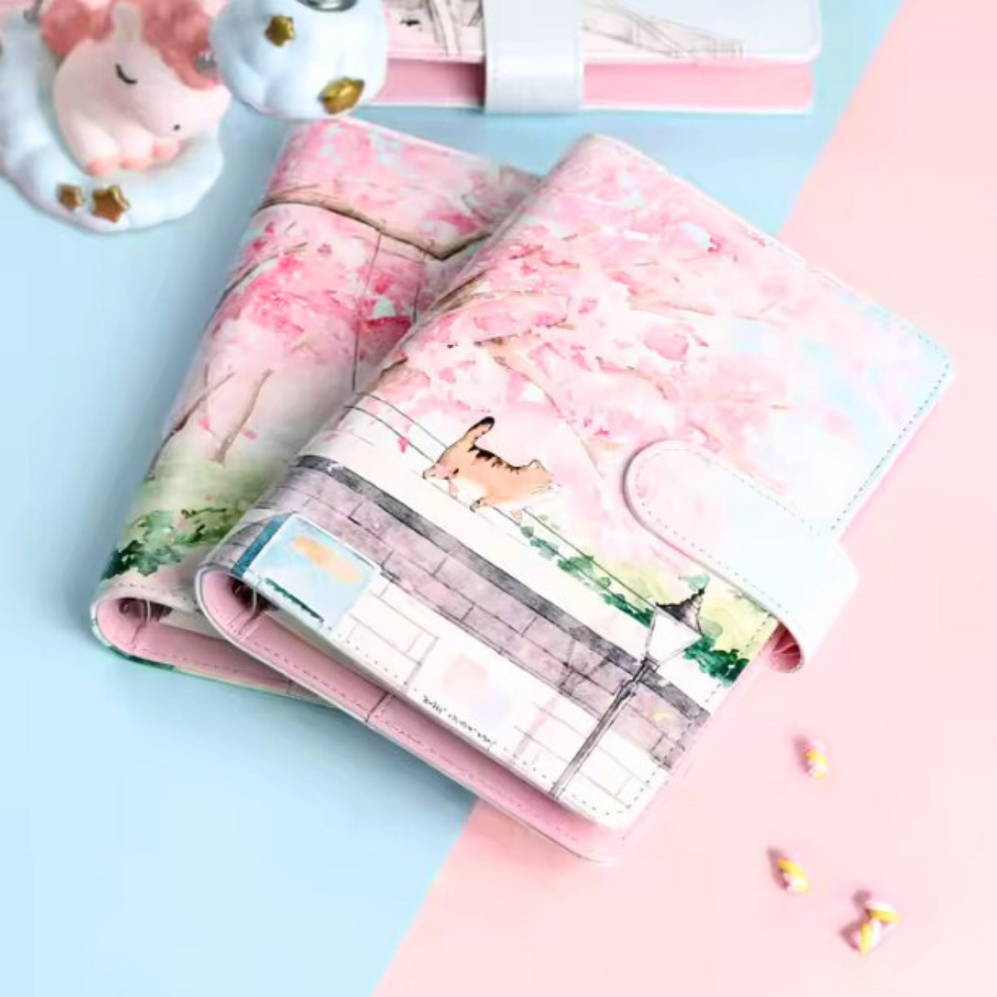 Creative Korean Cherry Blossom Gift Set – A6 Hardcover Notepad Sunny Sky Studio