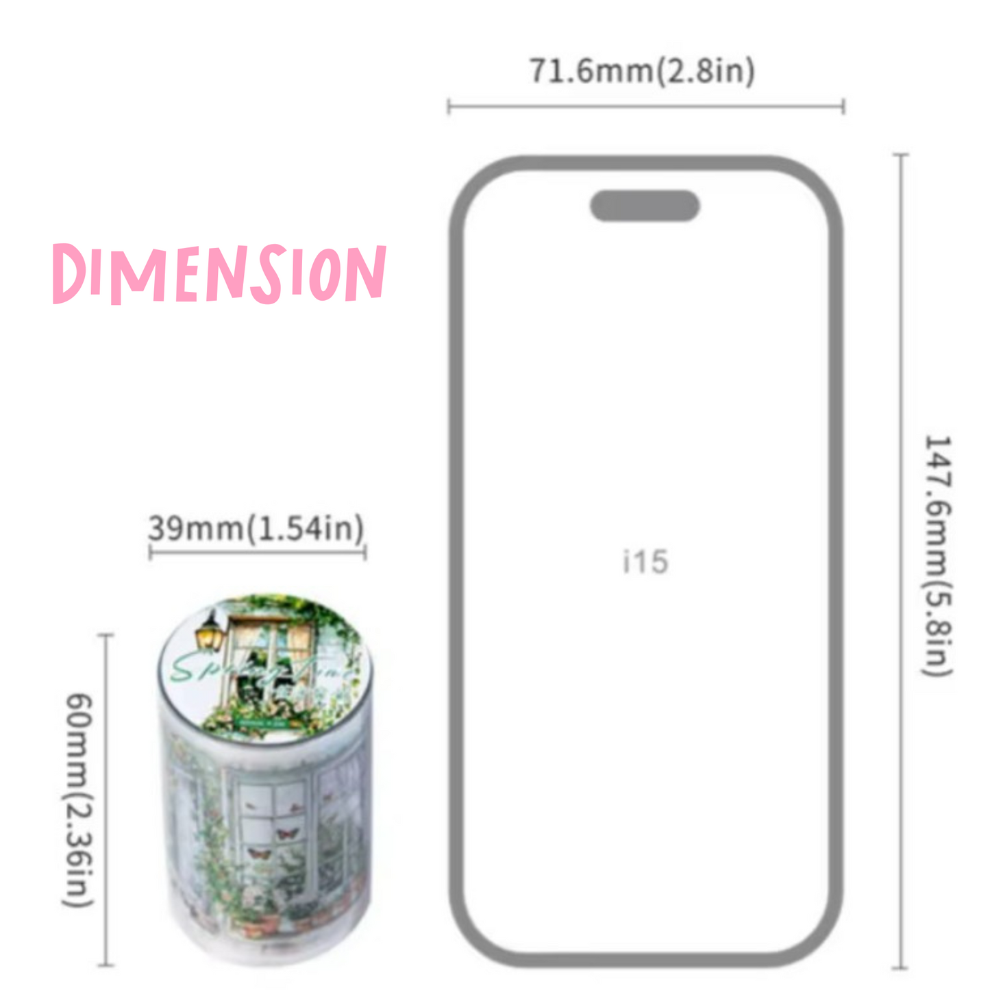 Spring Garden Decorative Roll Tape Character Stickers Sunny Sky Studio