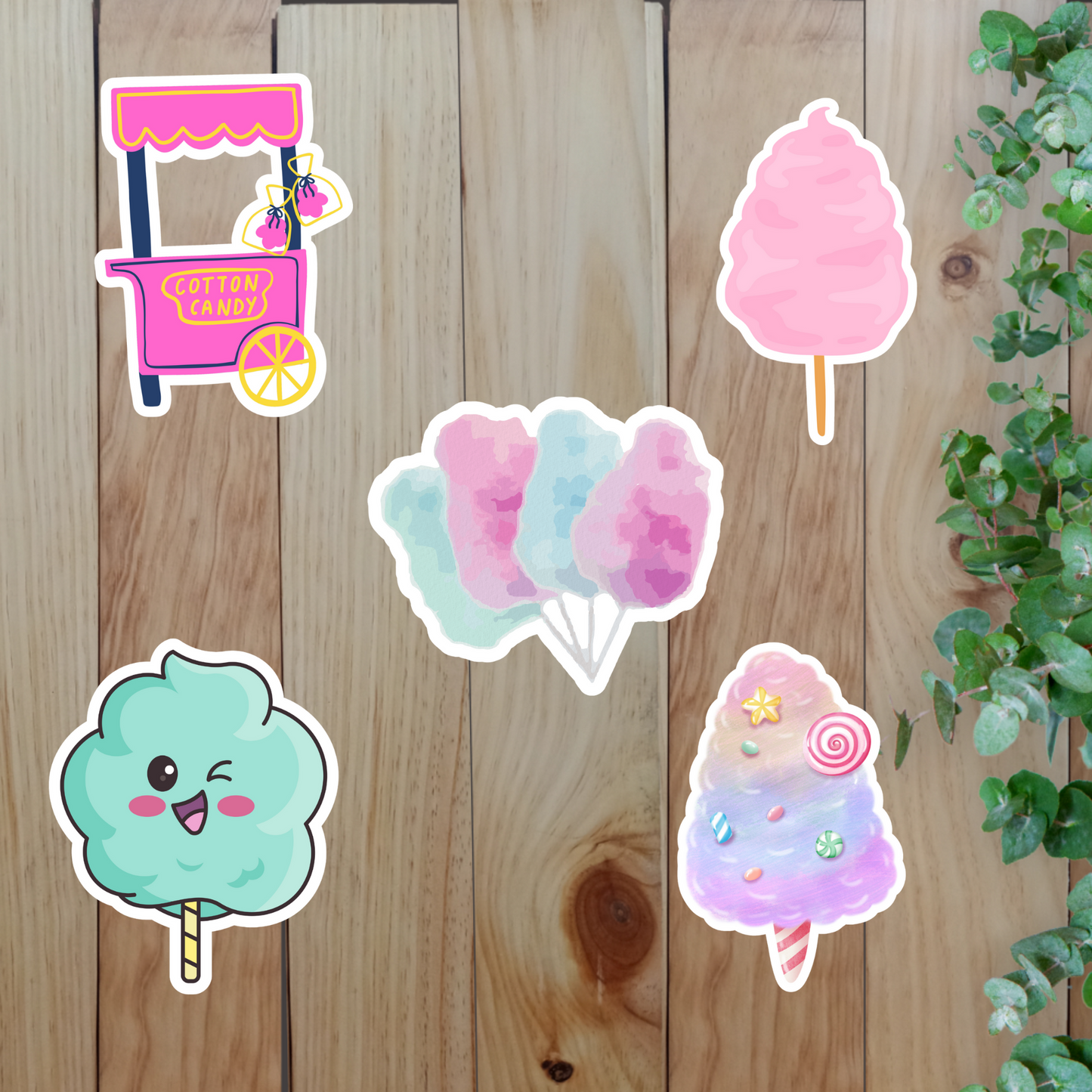 Sweet Cotton Candy Stickers (20-Piece) Sunny Sky Studio