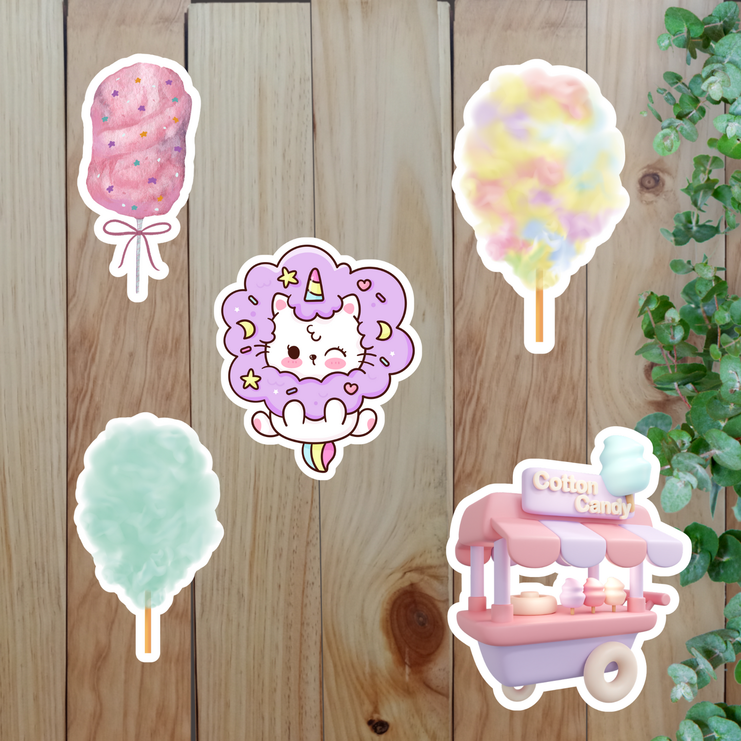 Sweet Cotton Candy Stickers (20-Piece) Sunny Sky Studio