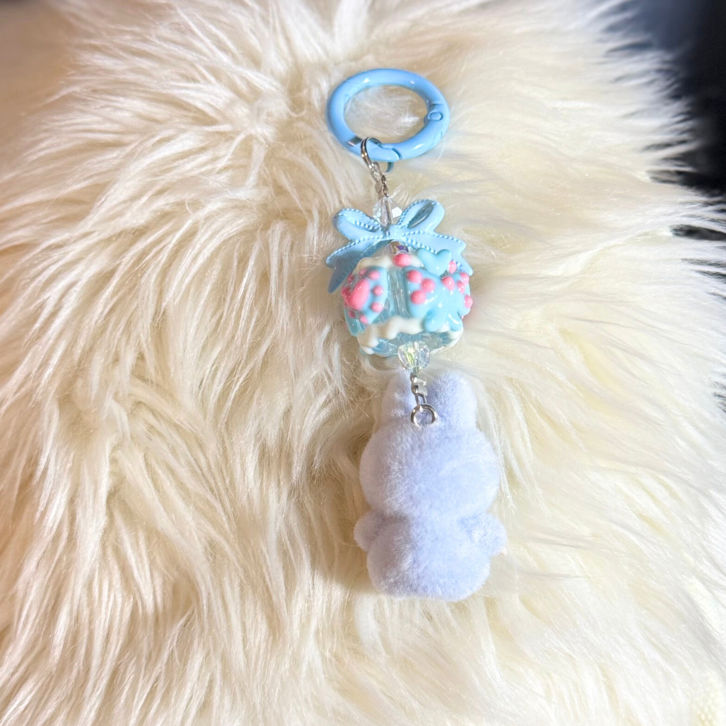 Mini Plush Cartoon Keychain - BLUE Sunny Sky Studio