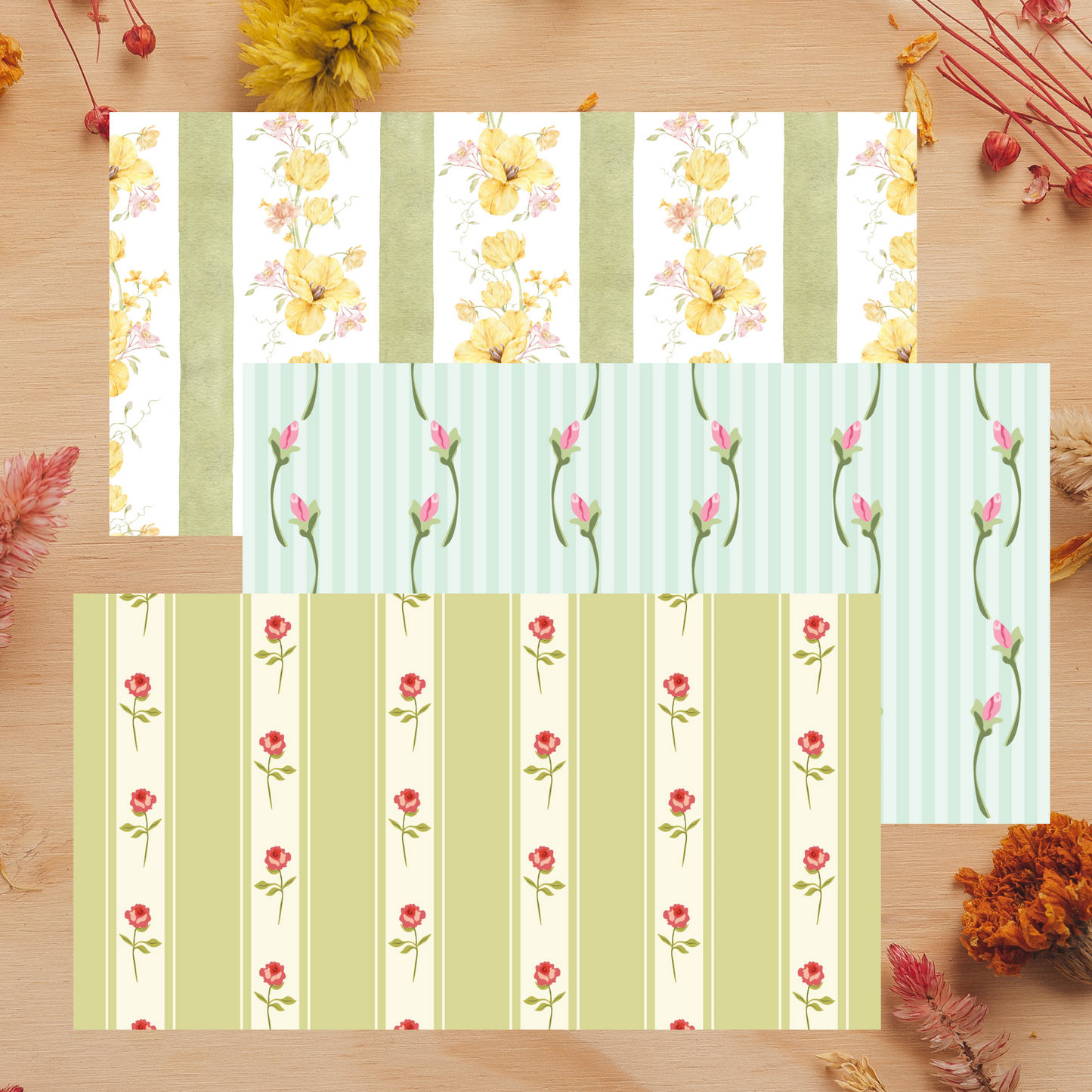 Scrapbook Paper Set 3 – 20 Sheets, 10 Unique Designs Sunny Sky Studio
