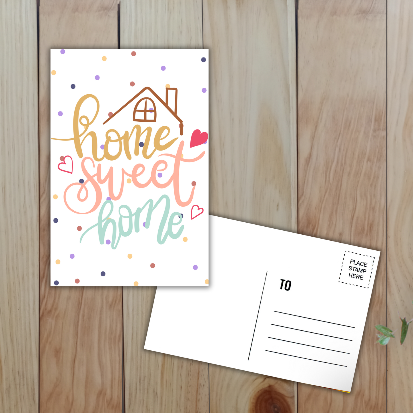 Home Sweet Home Postcard – Cozy Housewarming Greeting Card, New Home Gift, Warm & Welcoming Sunny Sky Studio