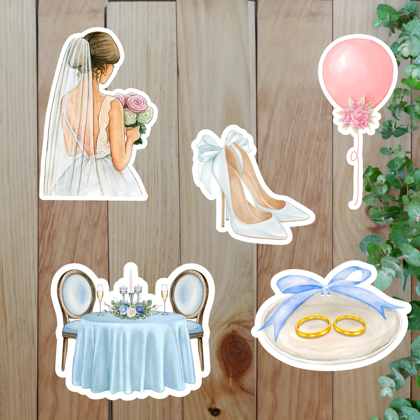 Wedding Sticker (20-Piece) Sunny Sky Studio
