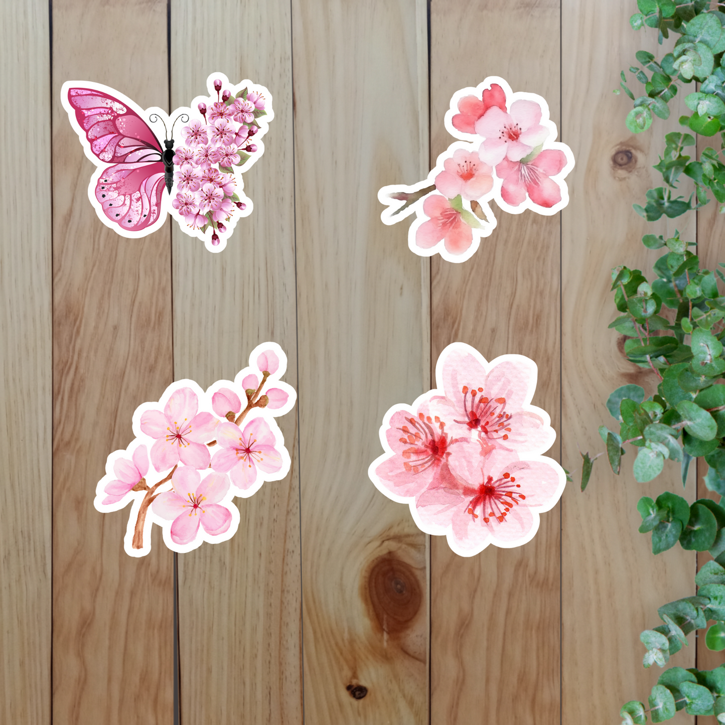 Sakura Stickers – 20-Piece Sunny Sky Studio