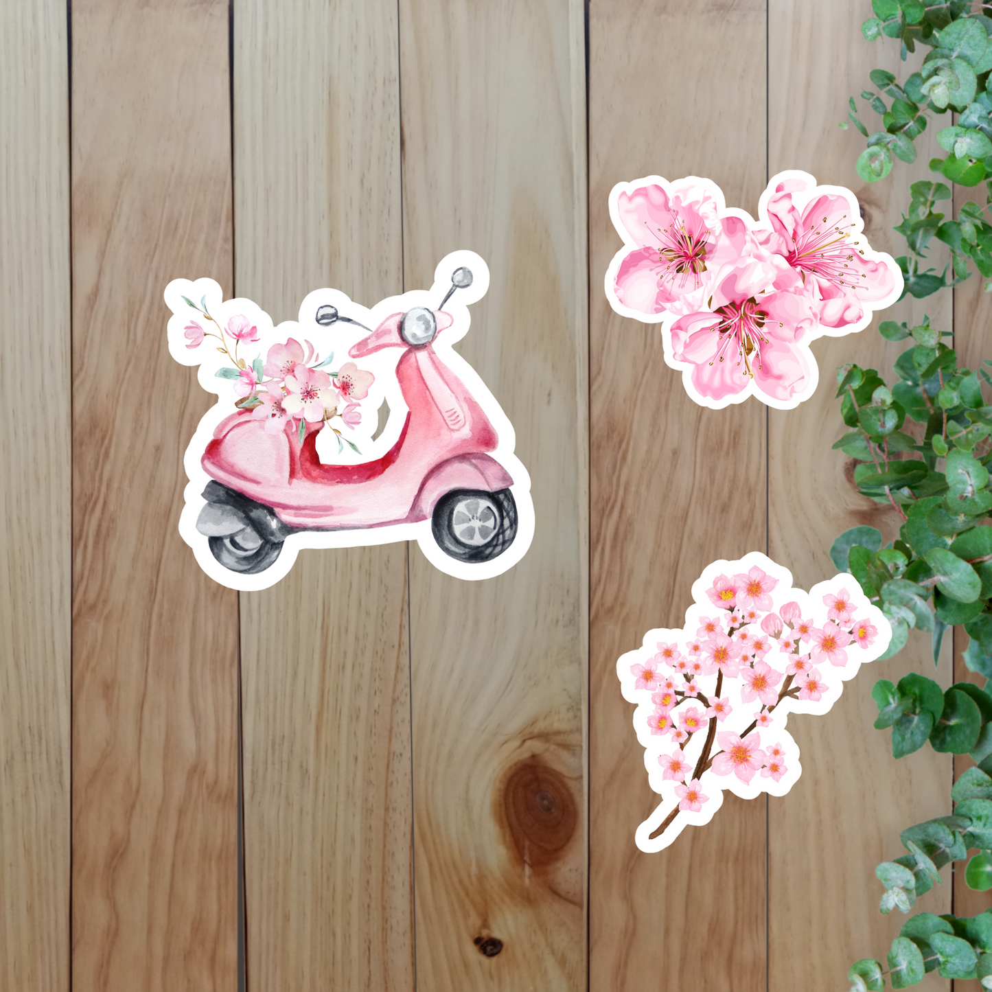 Sakura Stickers – 20-Piece Sunny Sky Studio