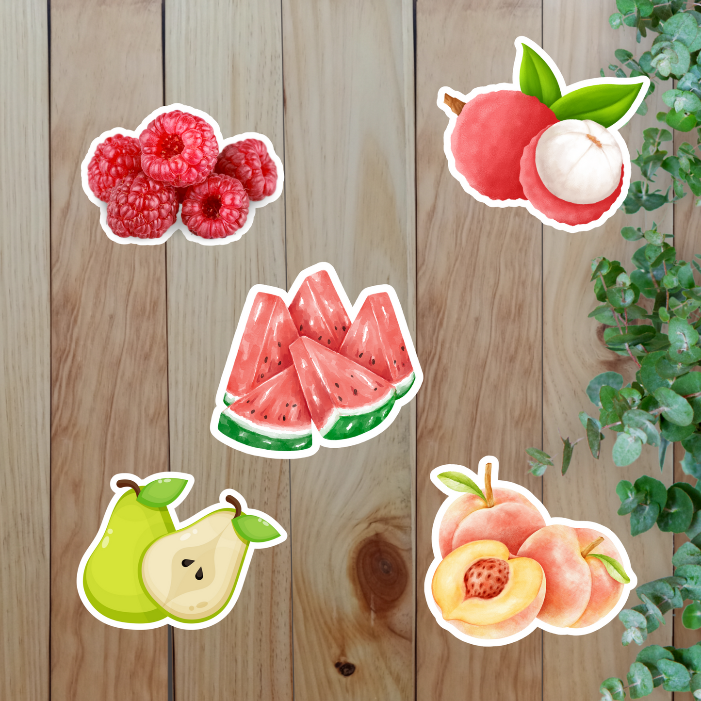 Fresh Fruit Fun Sticker (20-Piece) Sunny Sky Studio