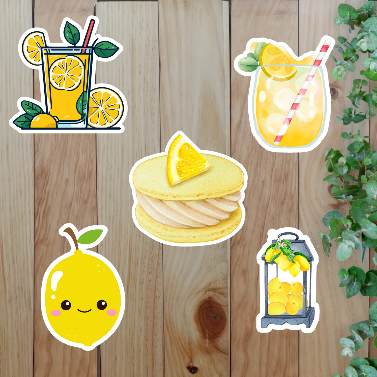 Fresh Lemon Stickers (20-Piece) Sunny Sky Studio