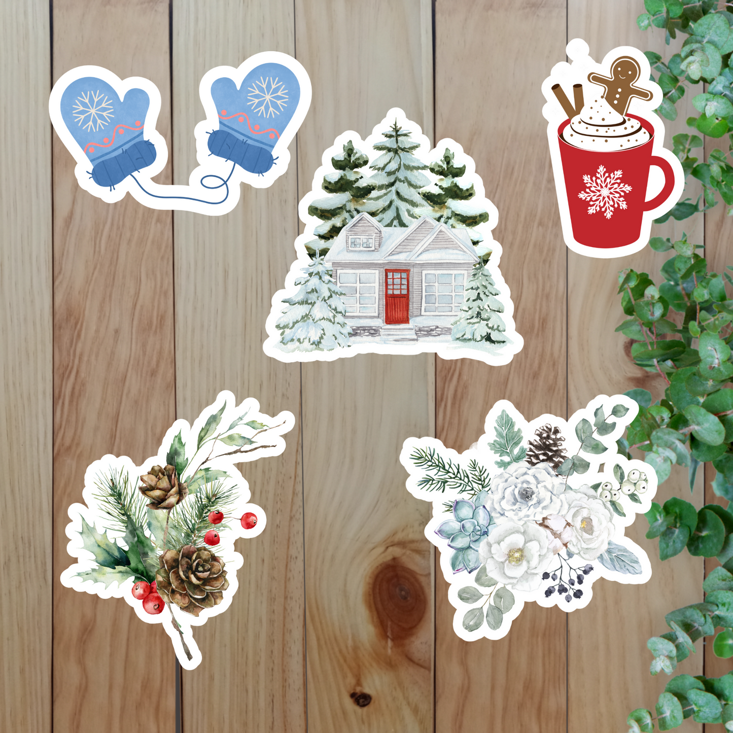 Cozy Winter Vibes Stickers (20-Piece) Sunny Sky Studio